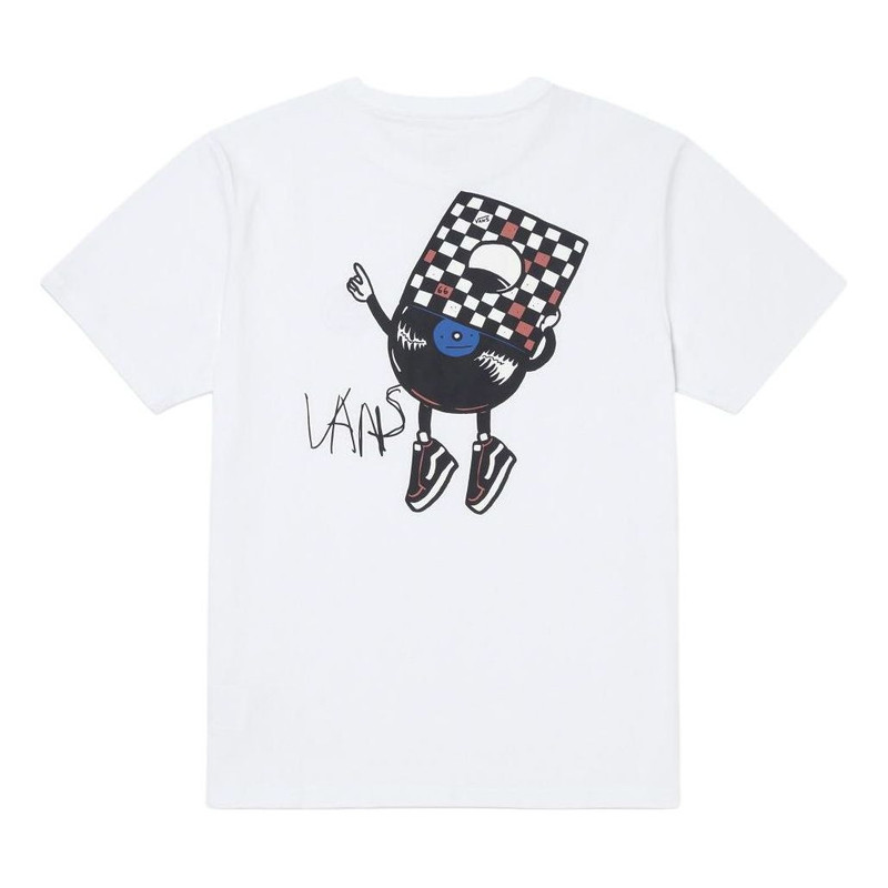 Vans Vans Logo Printed T-Shirt 'White Black' VN000GPX-WHT outlook