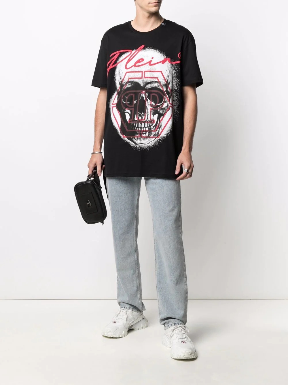 skull-print logo T-shirt - 2