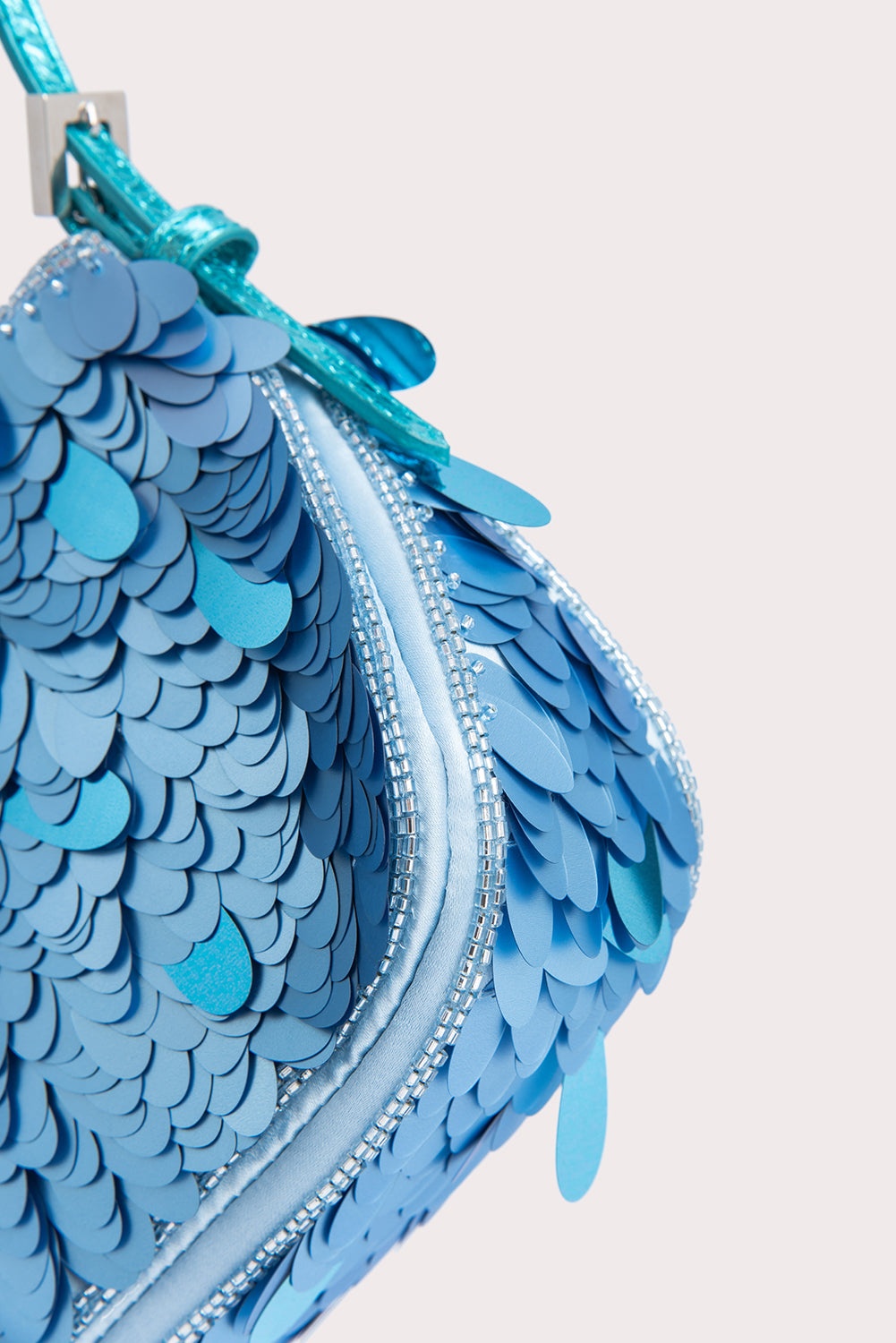Dulce Aquamarine Sequins and Metallic Leather - 5