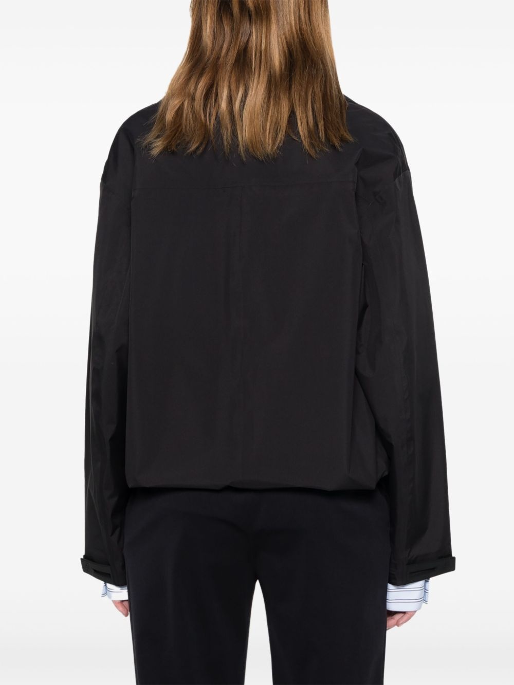 logo-plaque waterproof jacket - 4