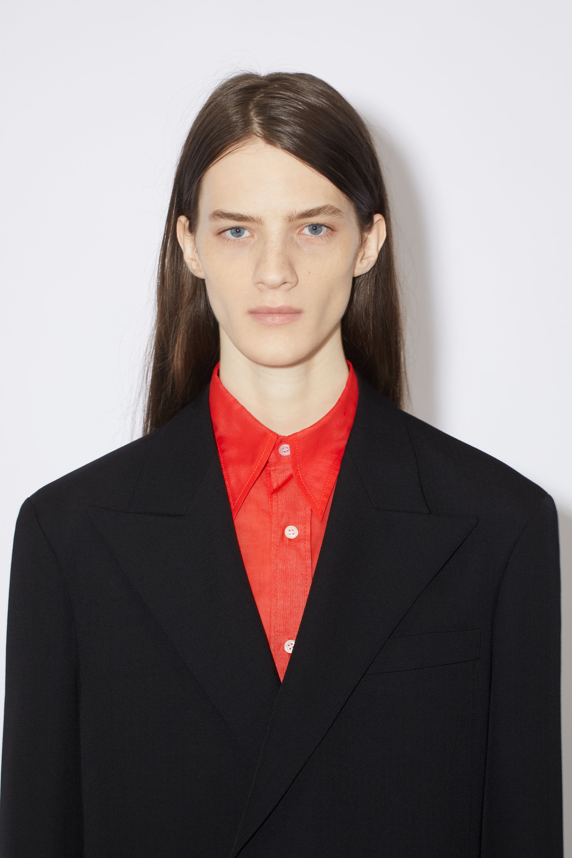 Double-breasted jacket - Black - 5