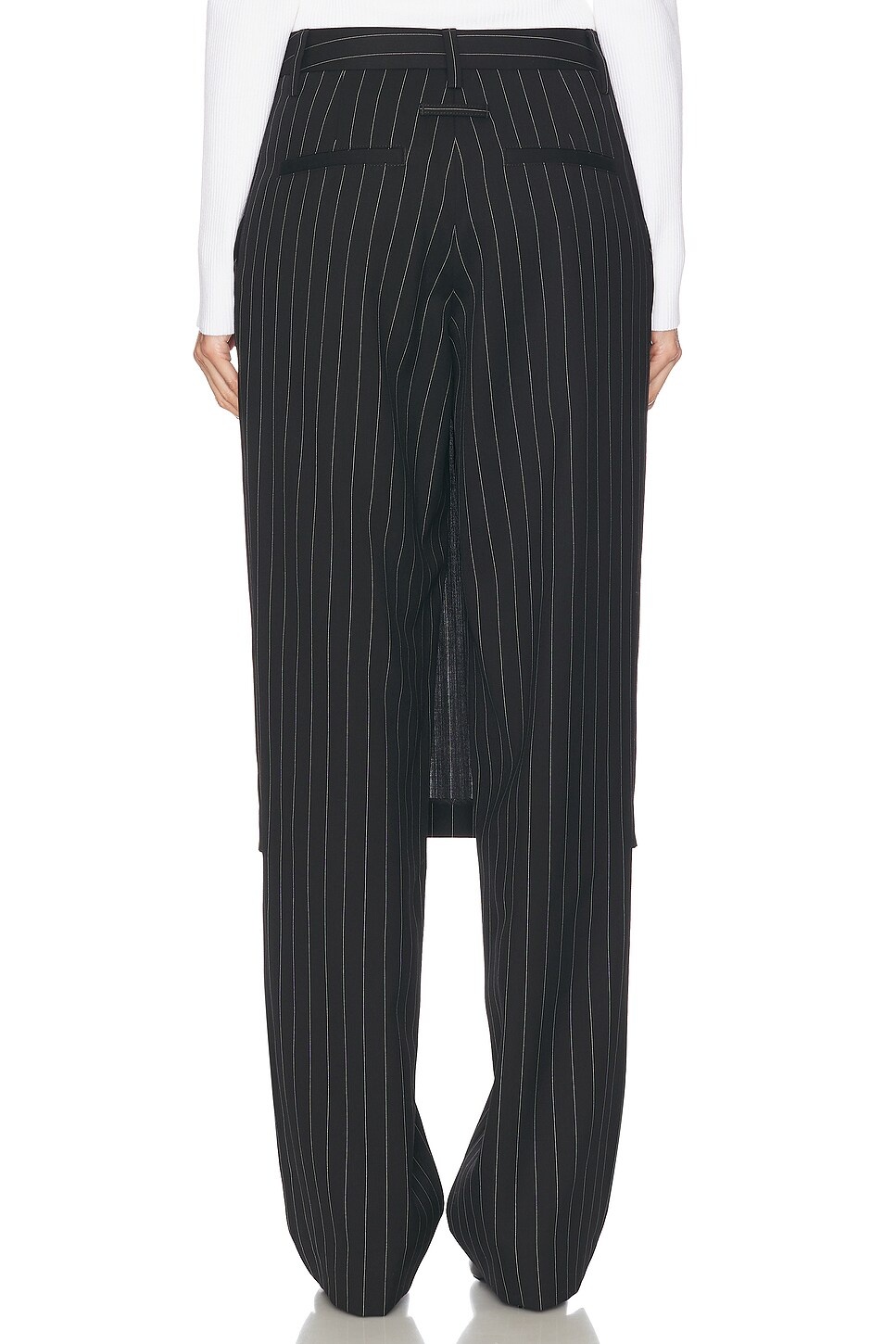 Pinstripe Tailored Pant Skirt - 4
