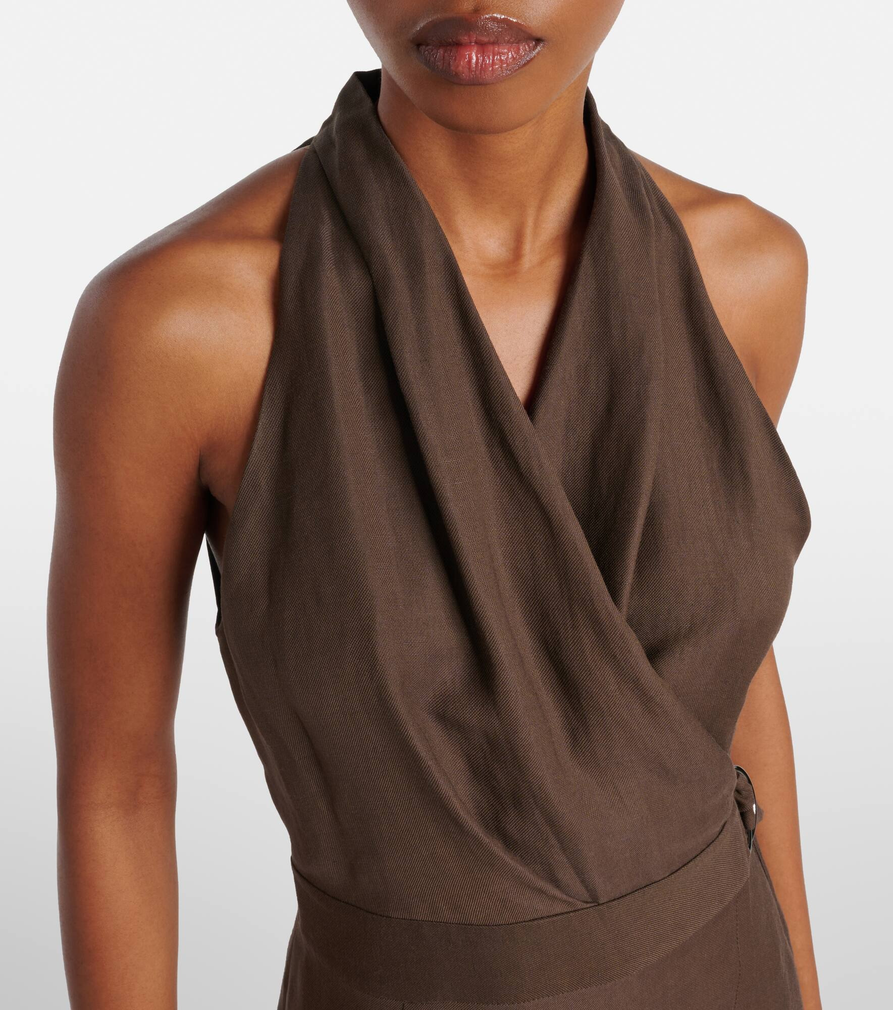 Twill wrap dress - 4