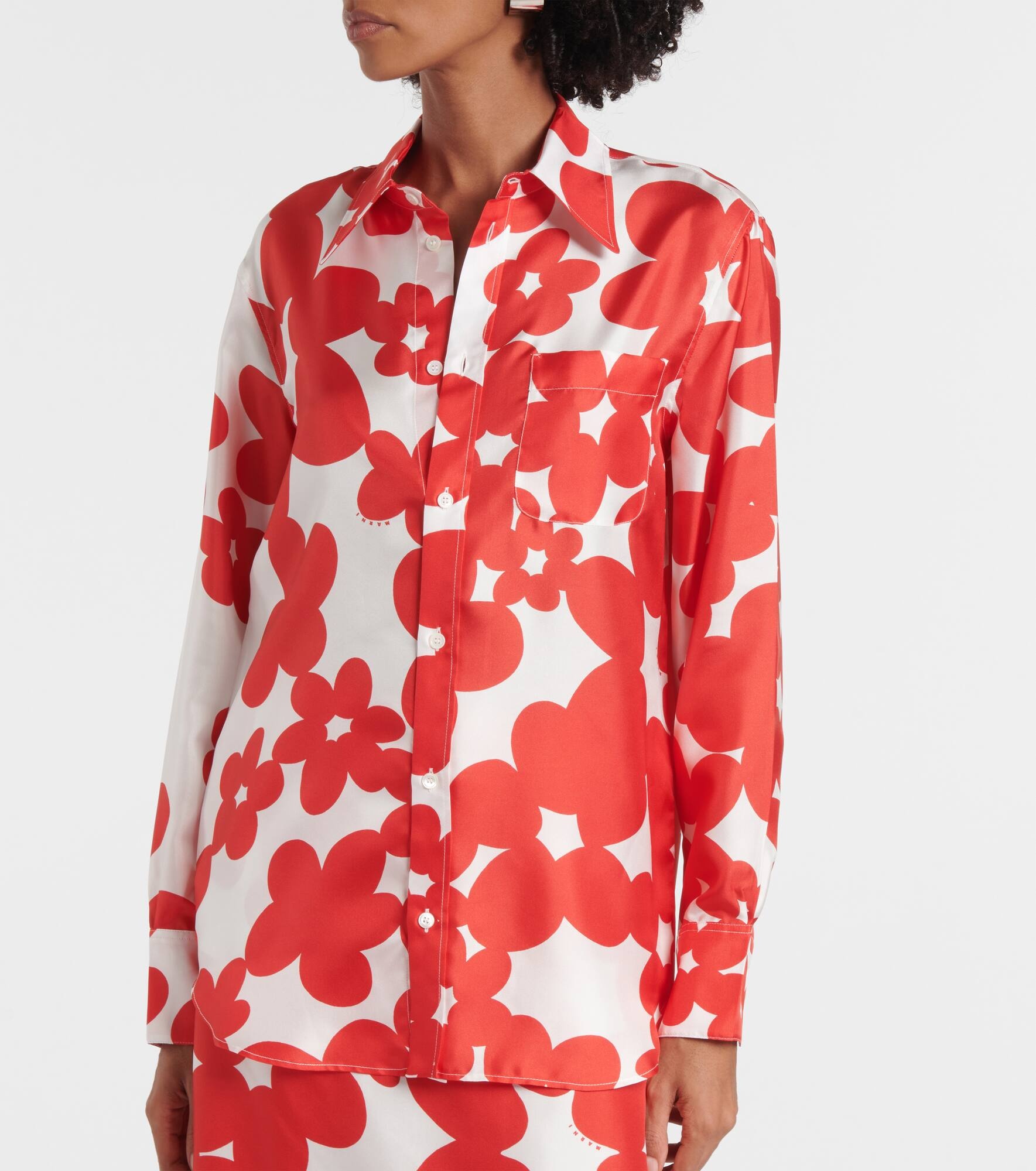 Printed silk shirt - 6