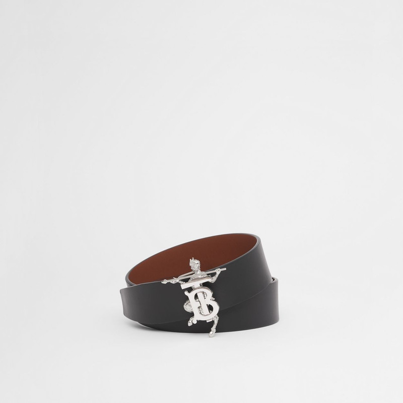 Mythical Alphabet Monogram Motif Leather Belt 1