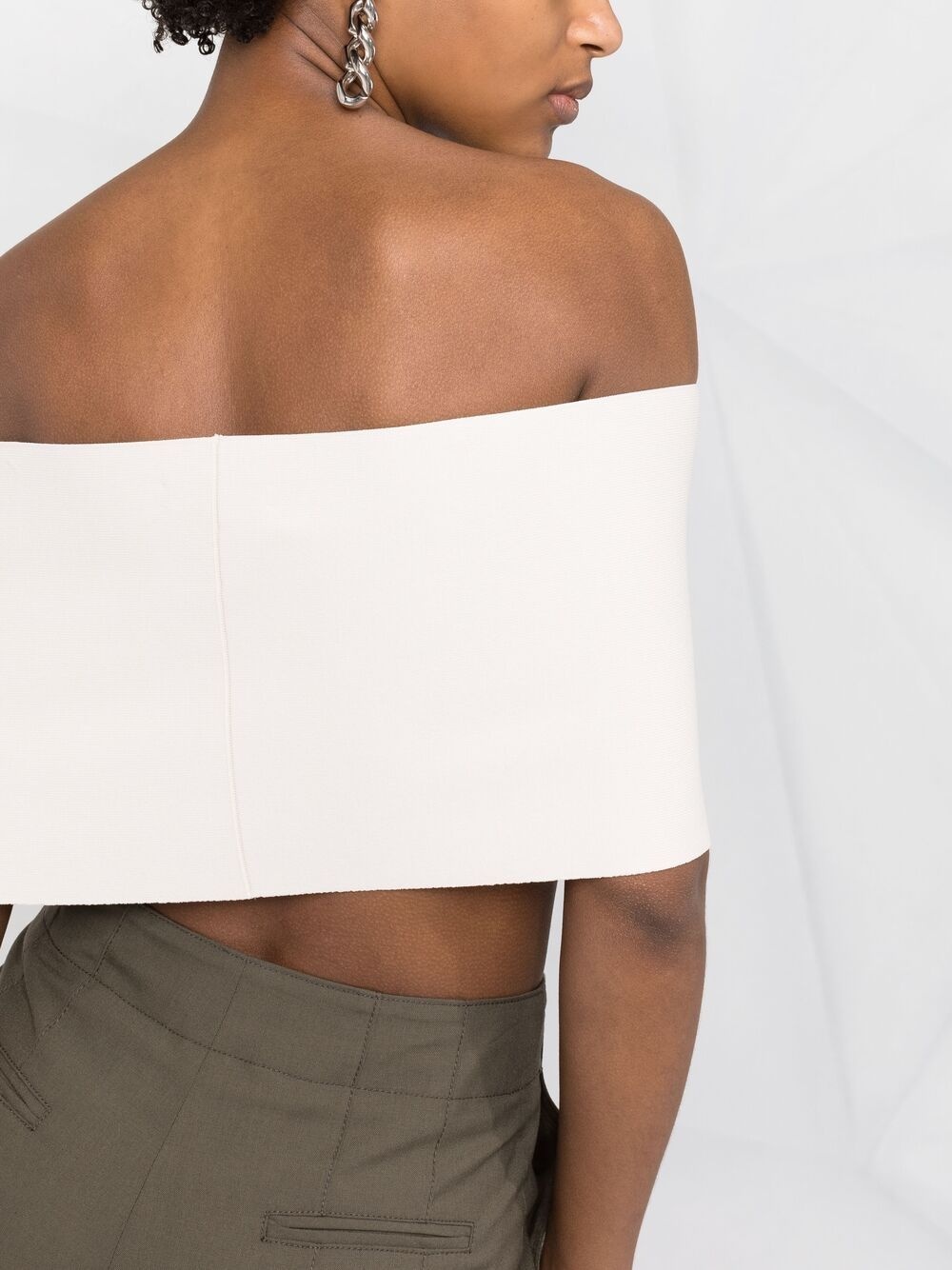 cold-shoulder cropped top - 3