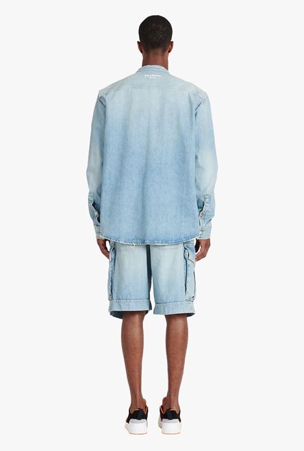 Light blue eco-designed denim shirt - 3