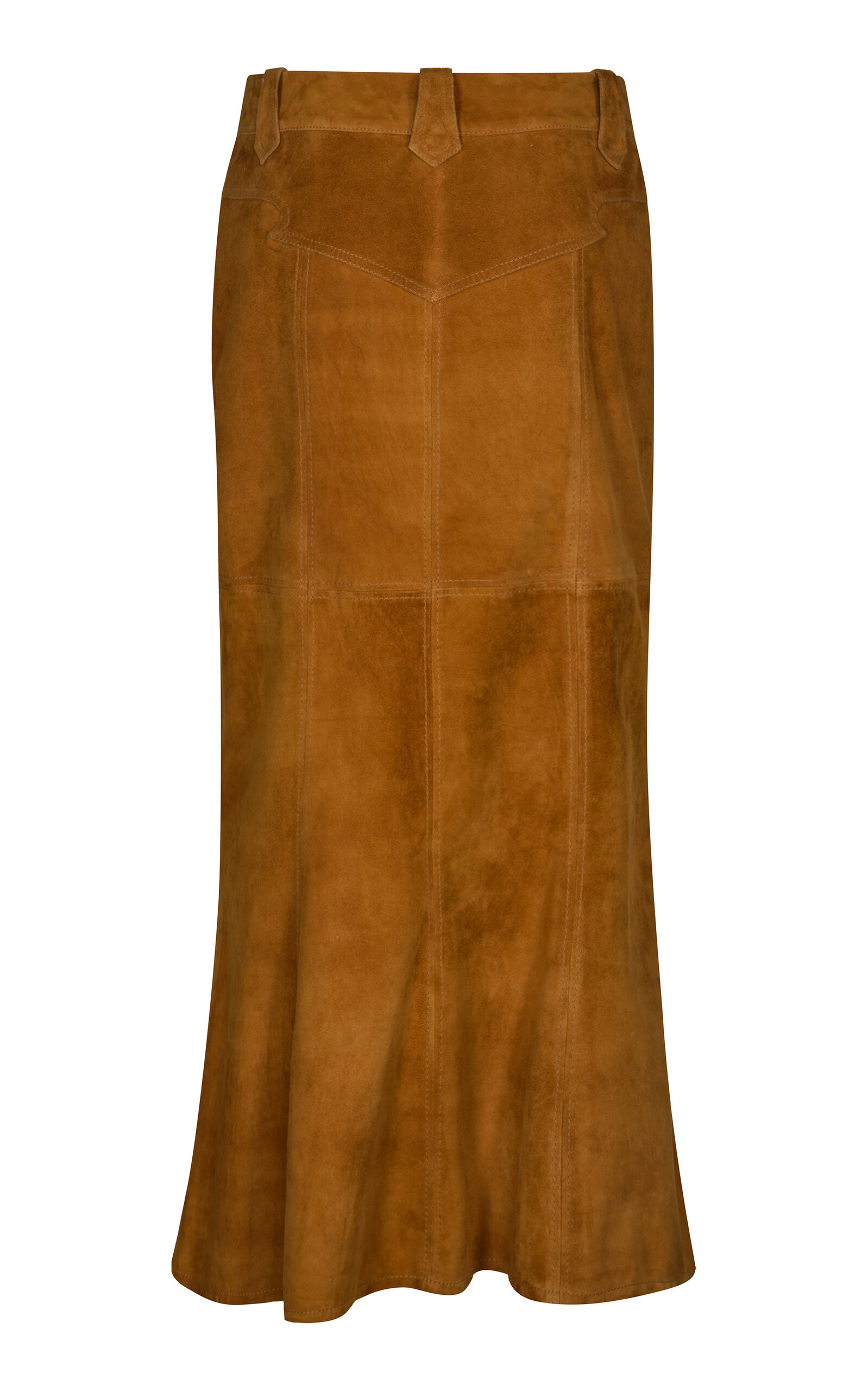 Sundown Becerro Leather Midi Skirt brown - 3