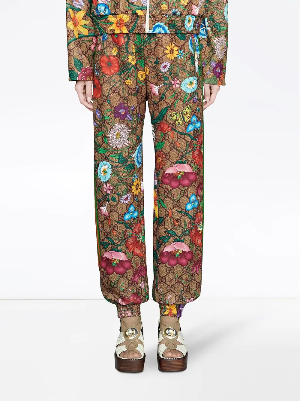 Flora GG Supreme pattern track pants - 3