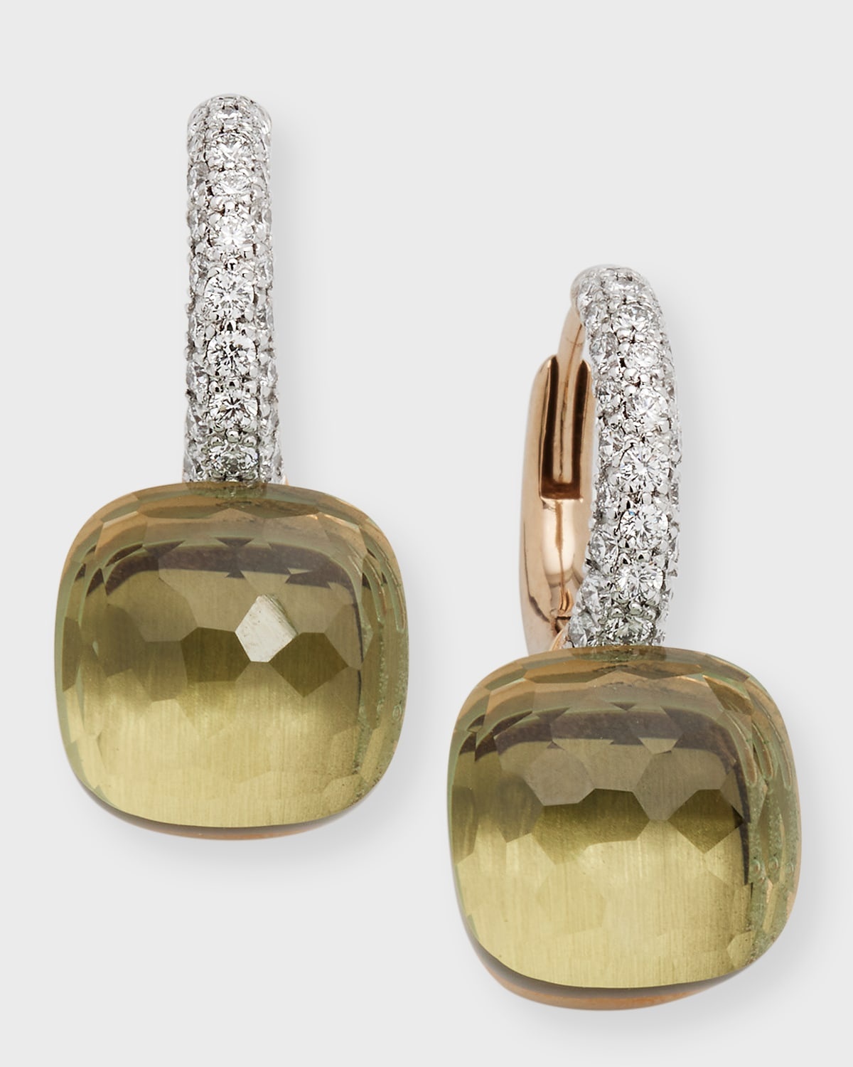 Nudo 18K Rose Gold Gemstone & Diamond Drop Earrings - 1