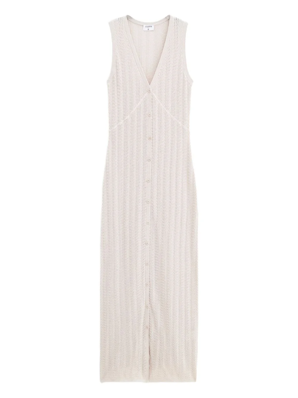 V-neck button-fastening maxi dress - 1