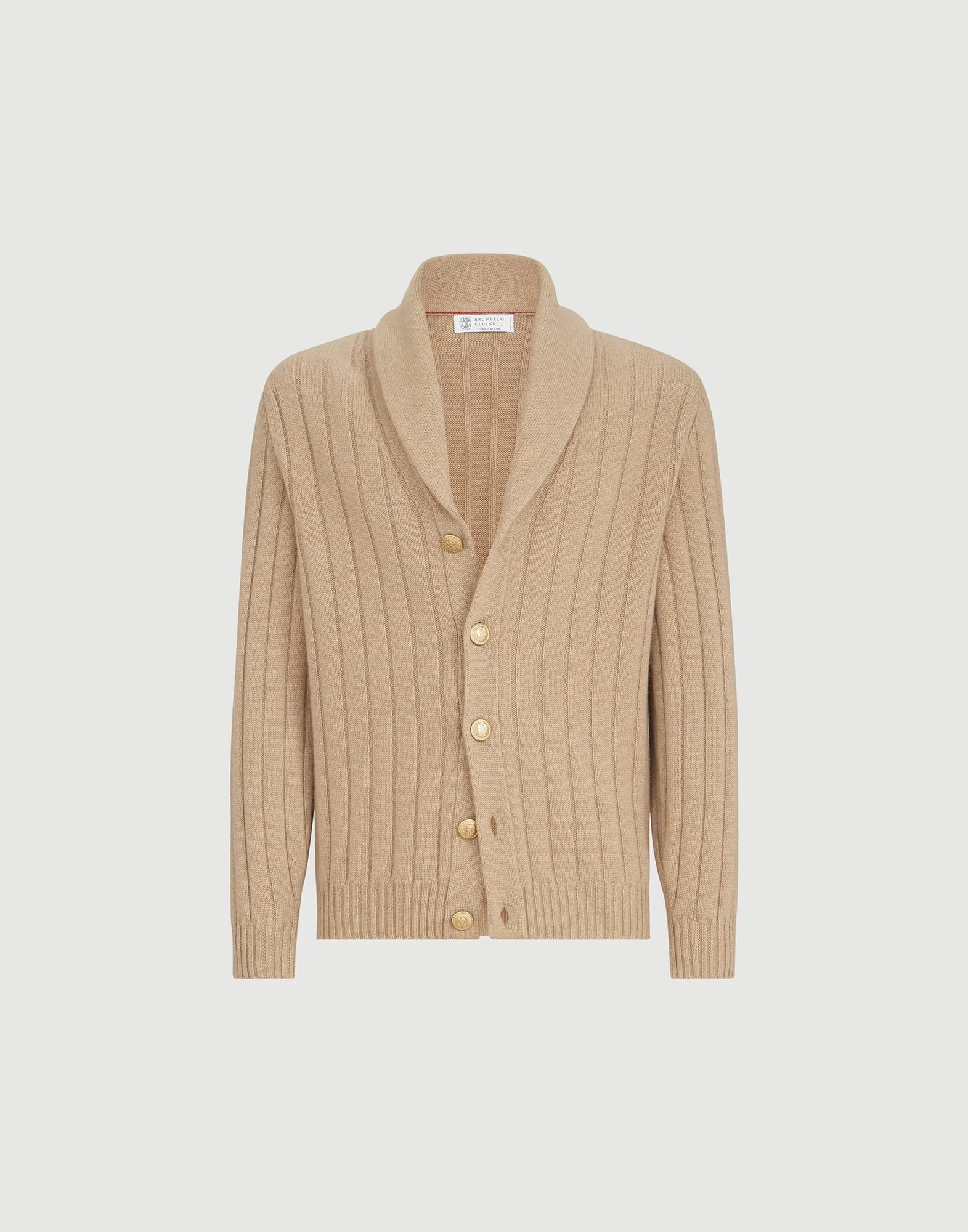 Cashmere ribbed cardigan - 1