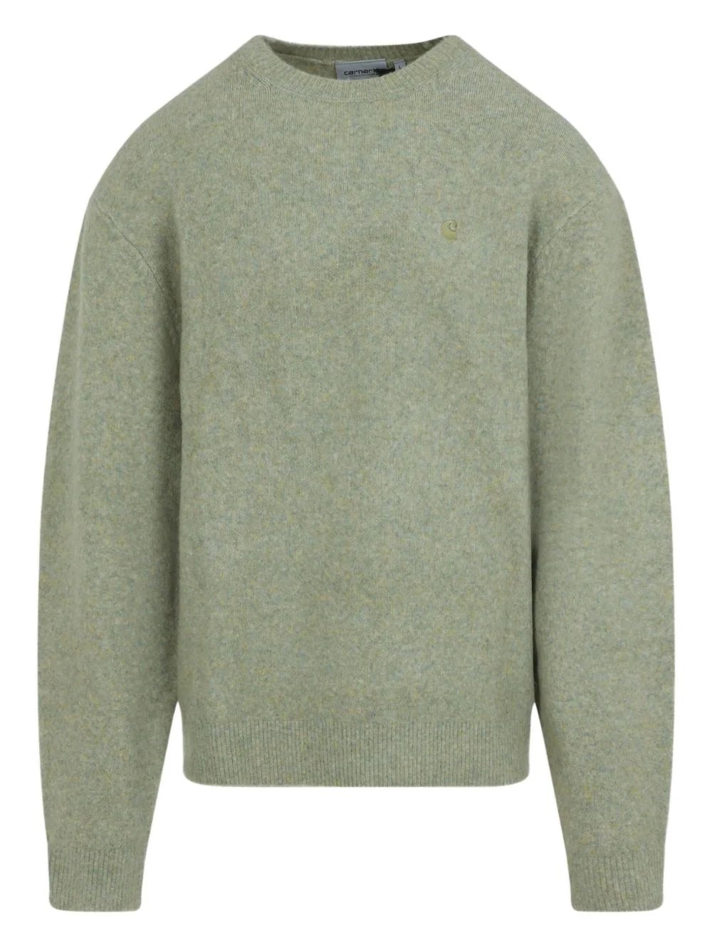 crew-neck logo-embroidered sweater - 1