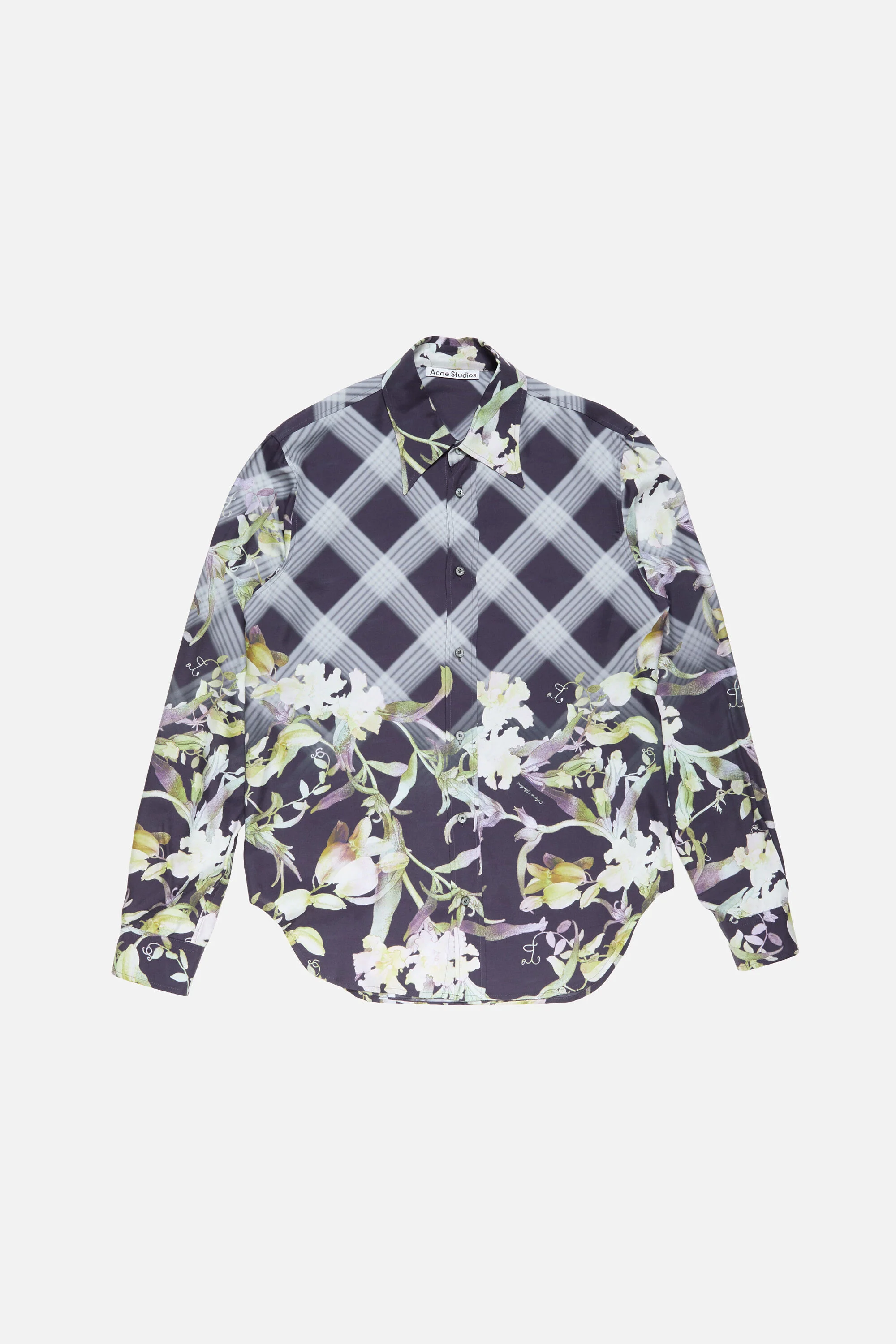 Printed button-up shirt - Navy multi - 1
