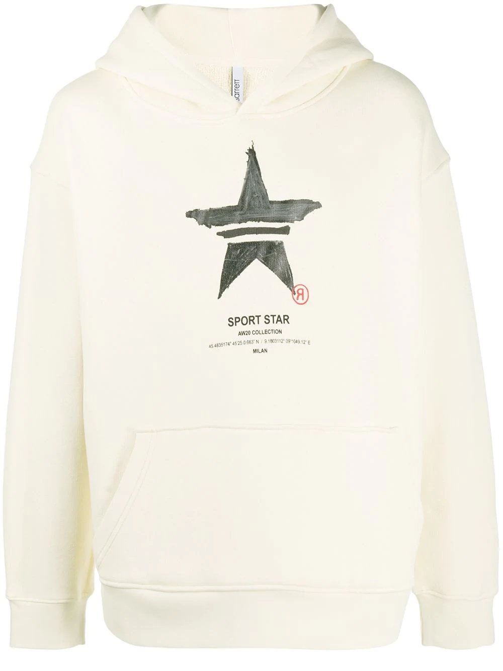 hand-painted Sports Star print hoodie - 1