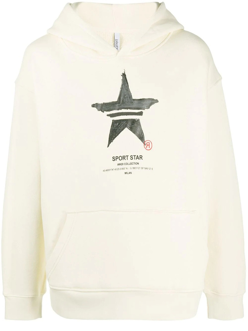hand-painted Sports Star print hoodie 1