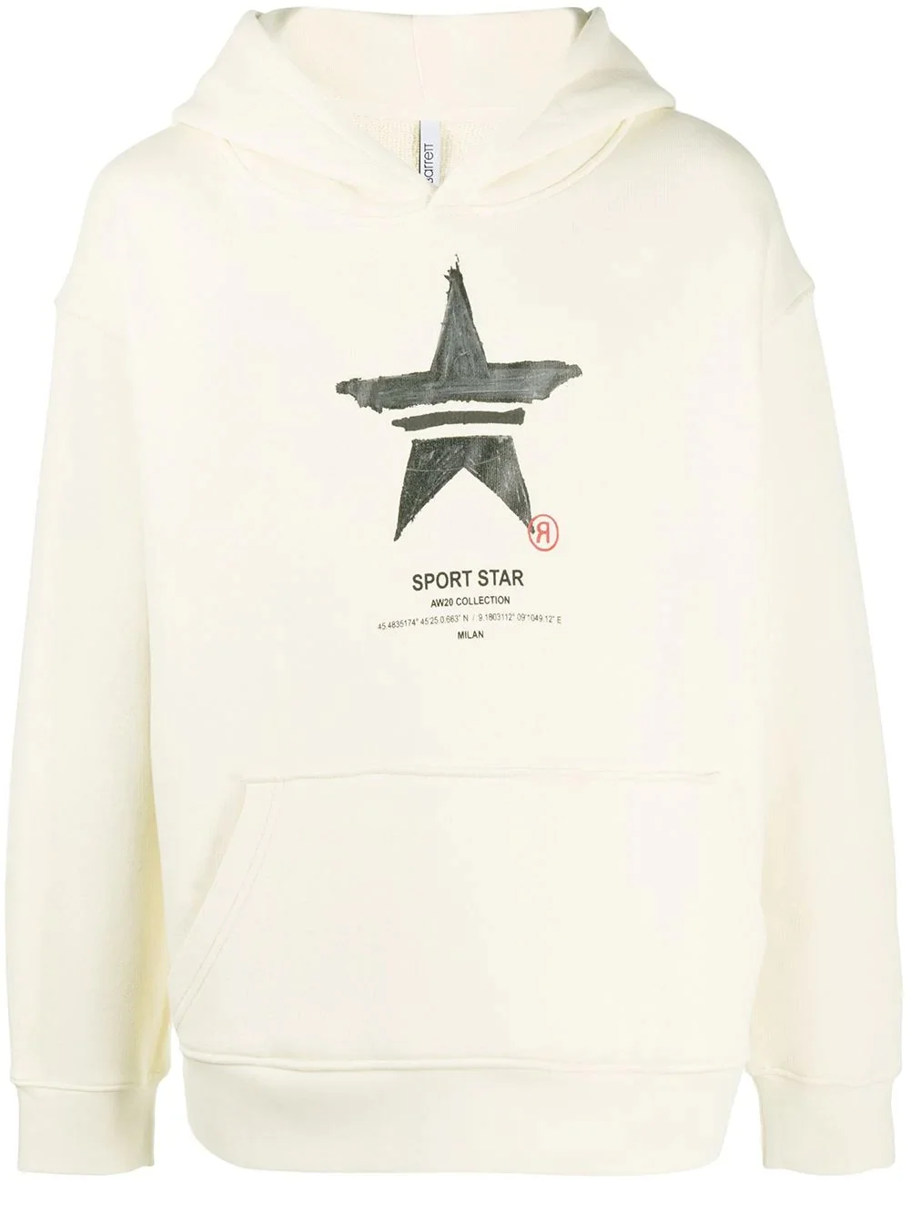 hand-painted Sports Star print hoodie - 1