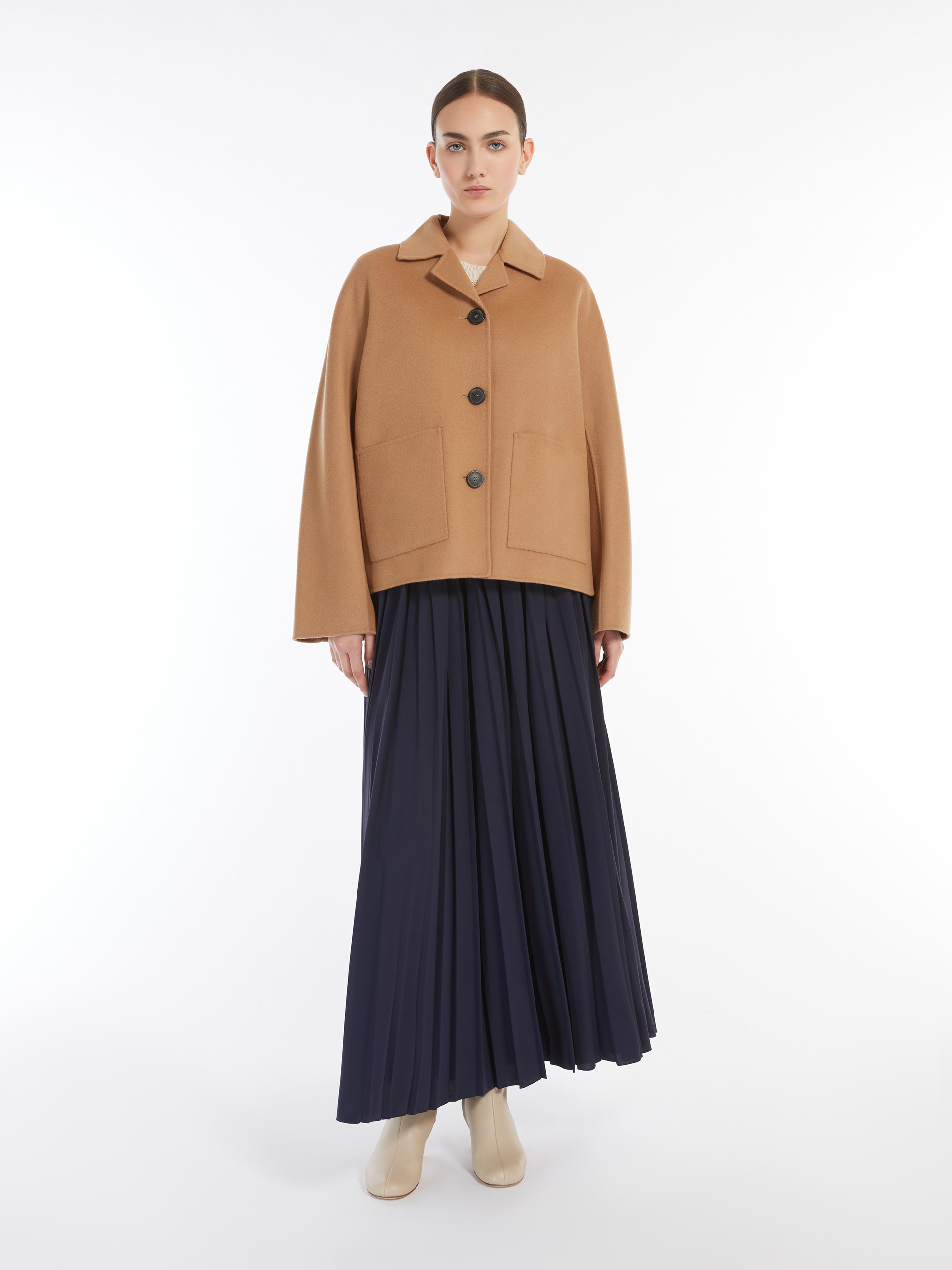 BLEU Pleated jersey long skirt - 2
