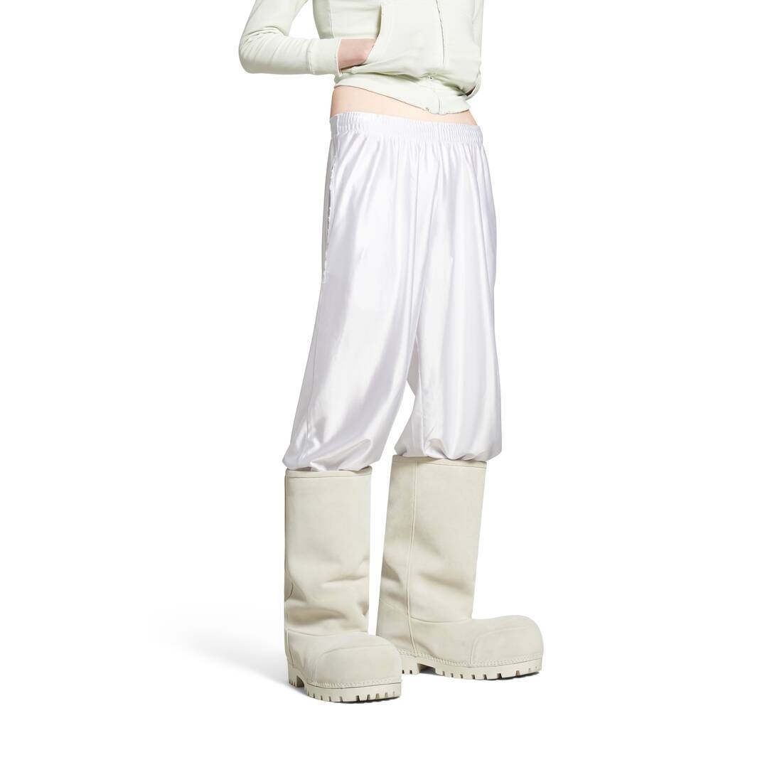 Baggy Sweatpants in White - 5