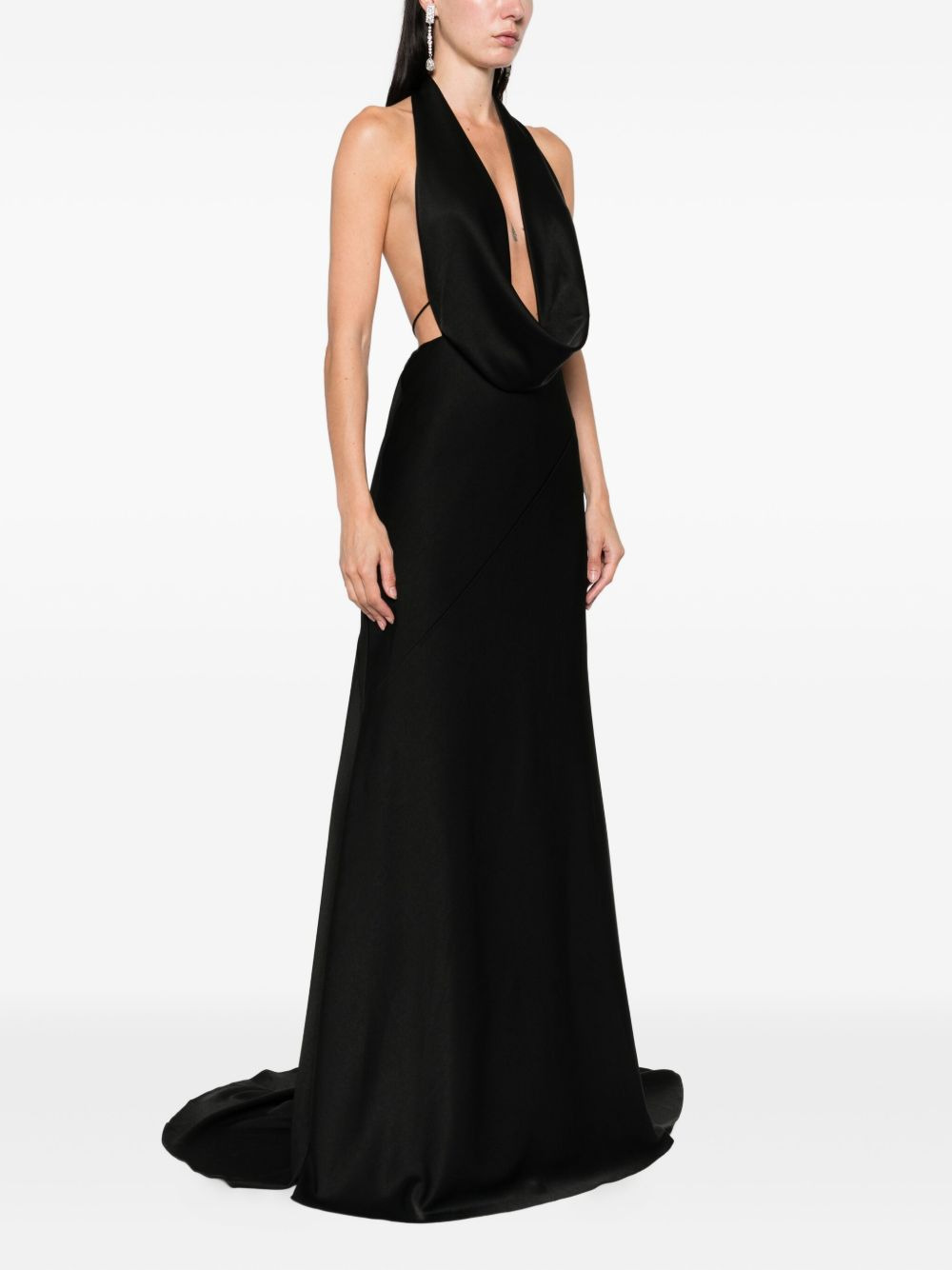 cowl-neck maxi dress - 3