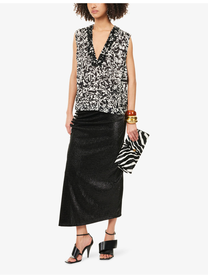 Dries Van Noten Embellished Sleeveless Woven Top outlook
