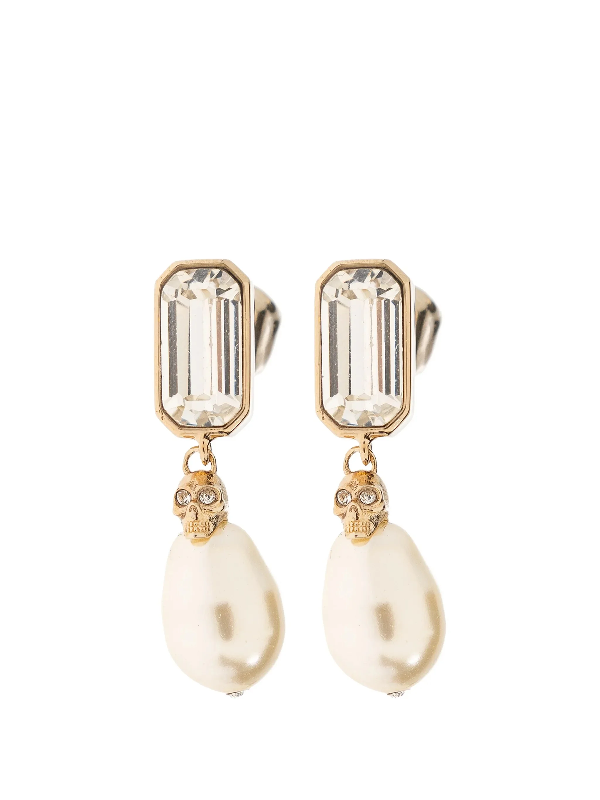 Alexander Mcqueen Skull Pearl Earrings - 1