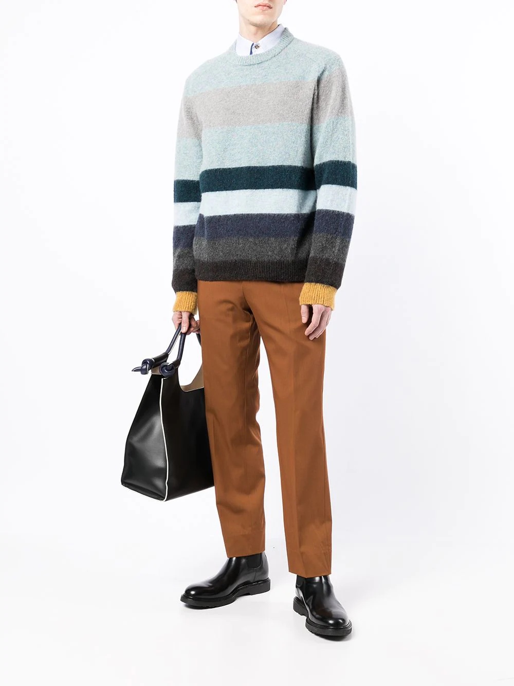 striped knitted jumper - 2