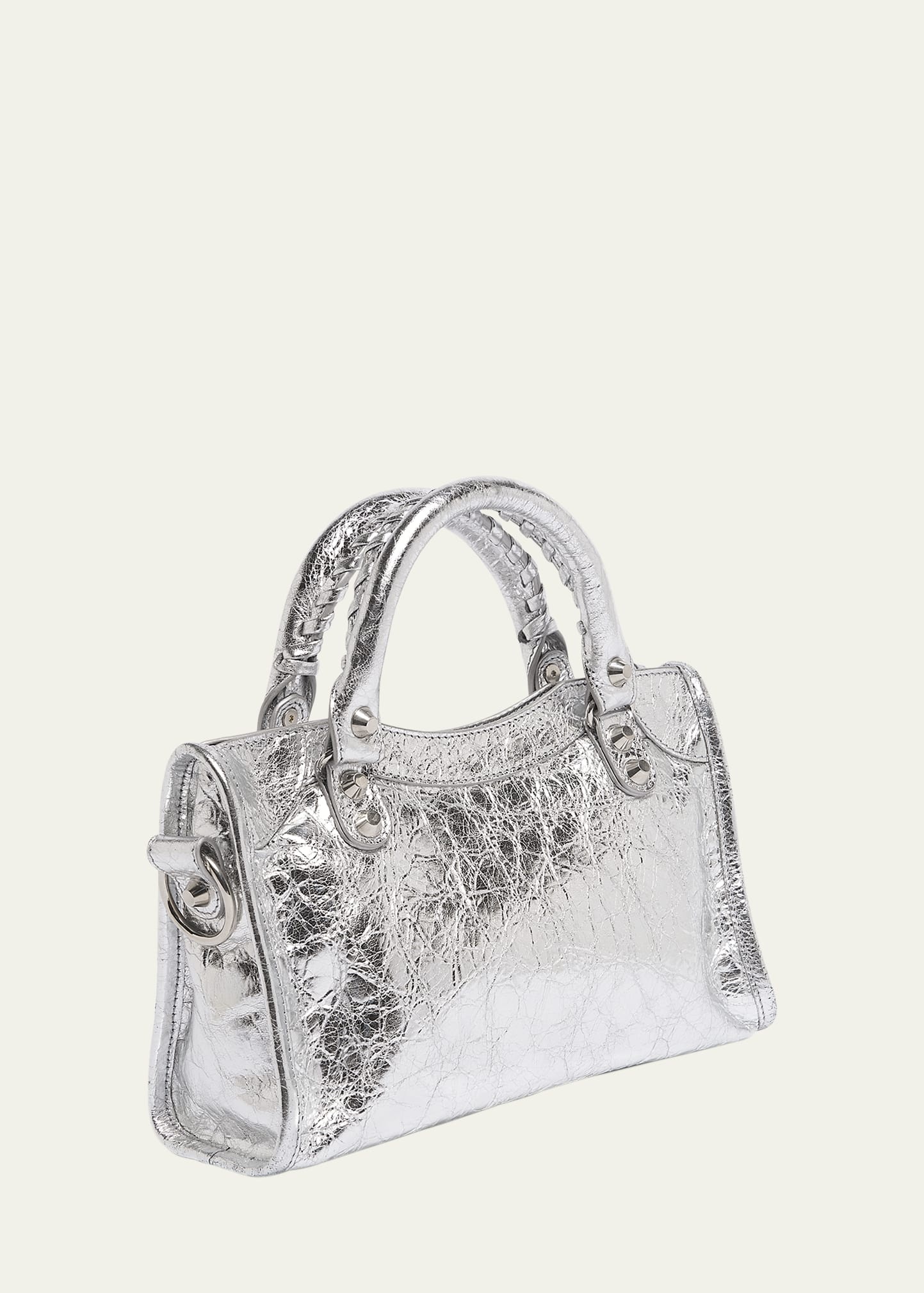 Le City Mini Metallic Leather Top-Handle Bag - 3