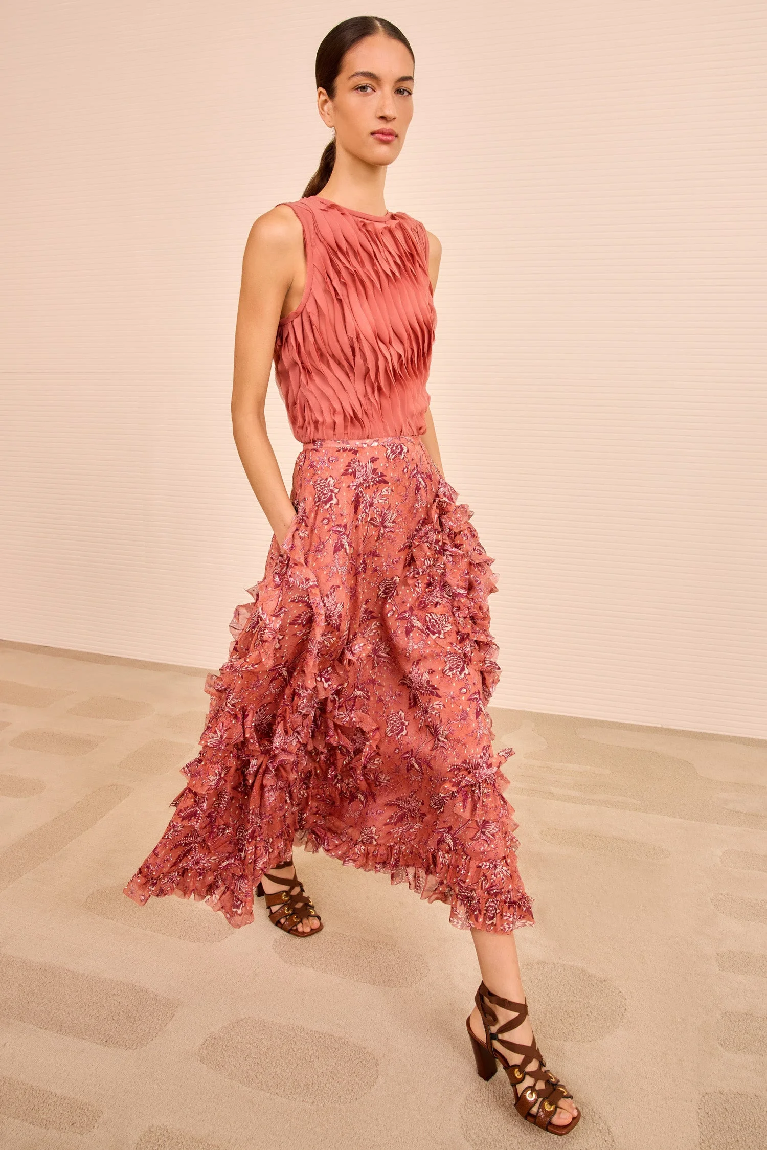 Adele Cascading Ruffle Skirt - 1