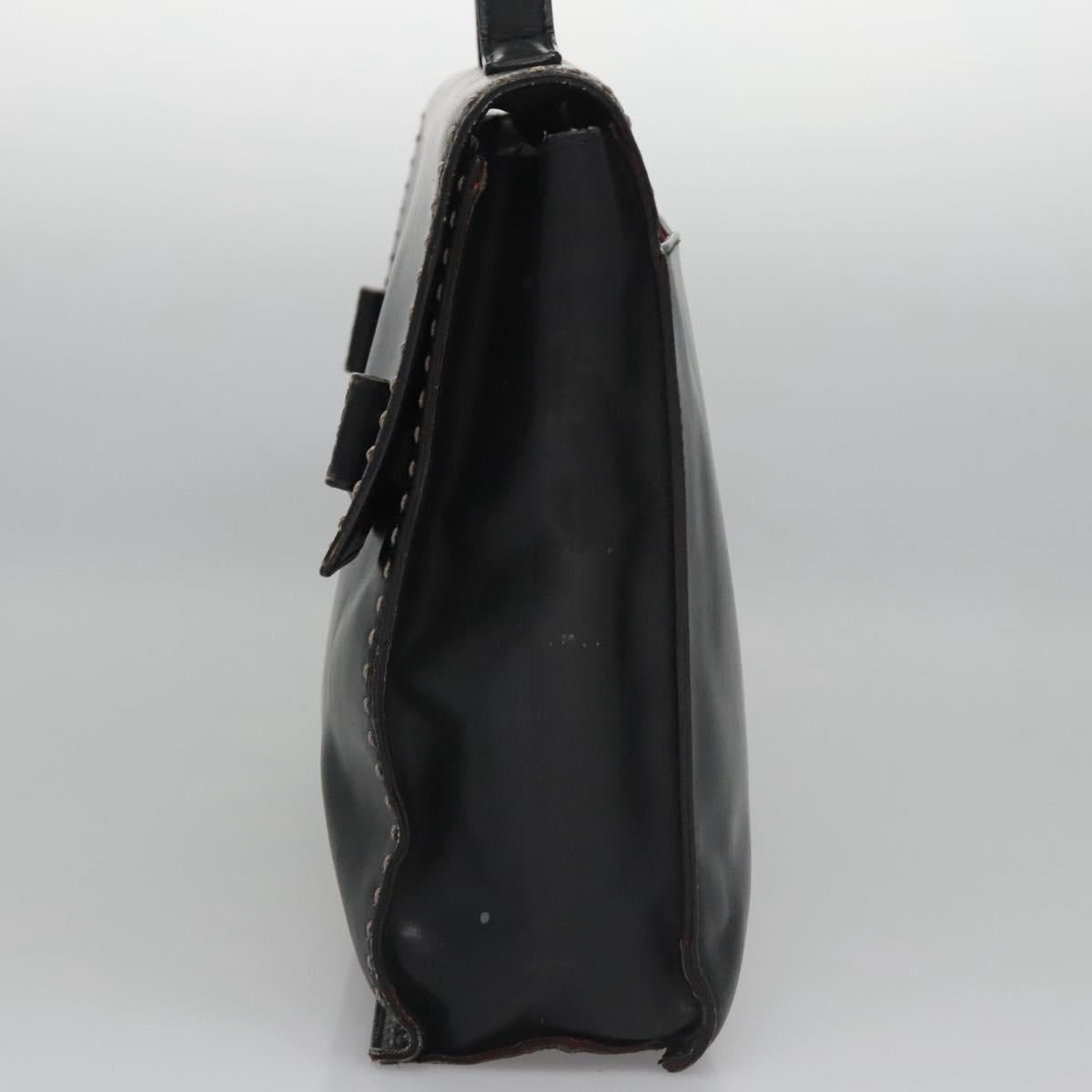 CELINE Hand Bag Leather Black - 3