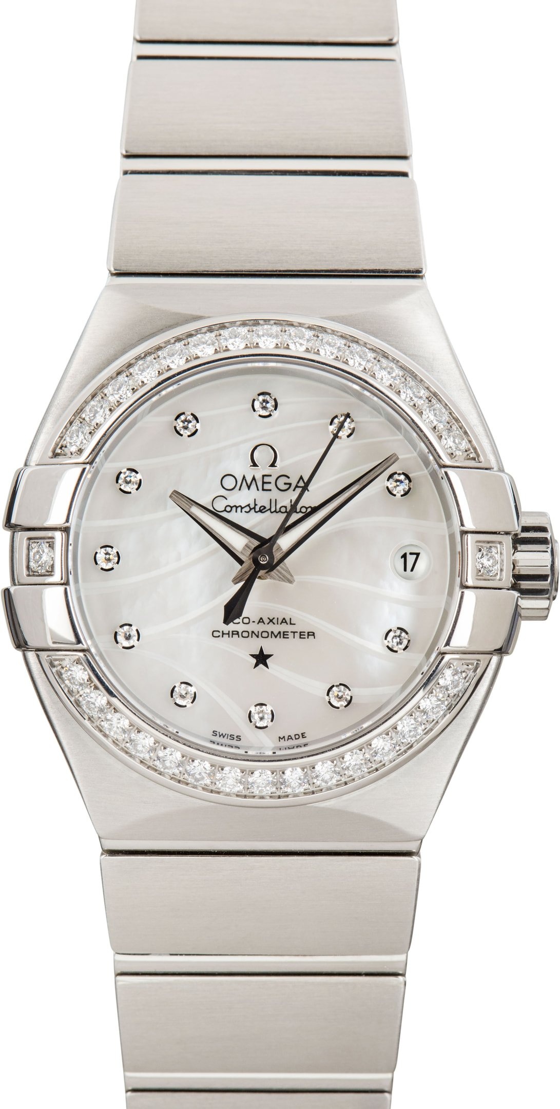 Omega Constellation Mother of Pearl Diamond Wavy Dial - 1