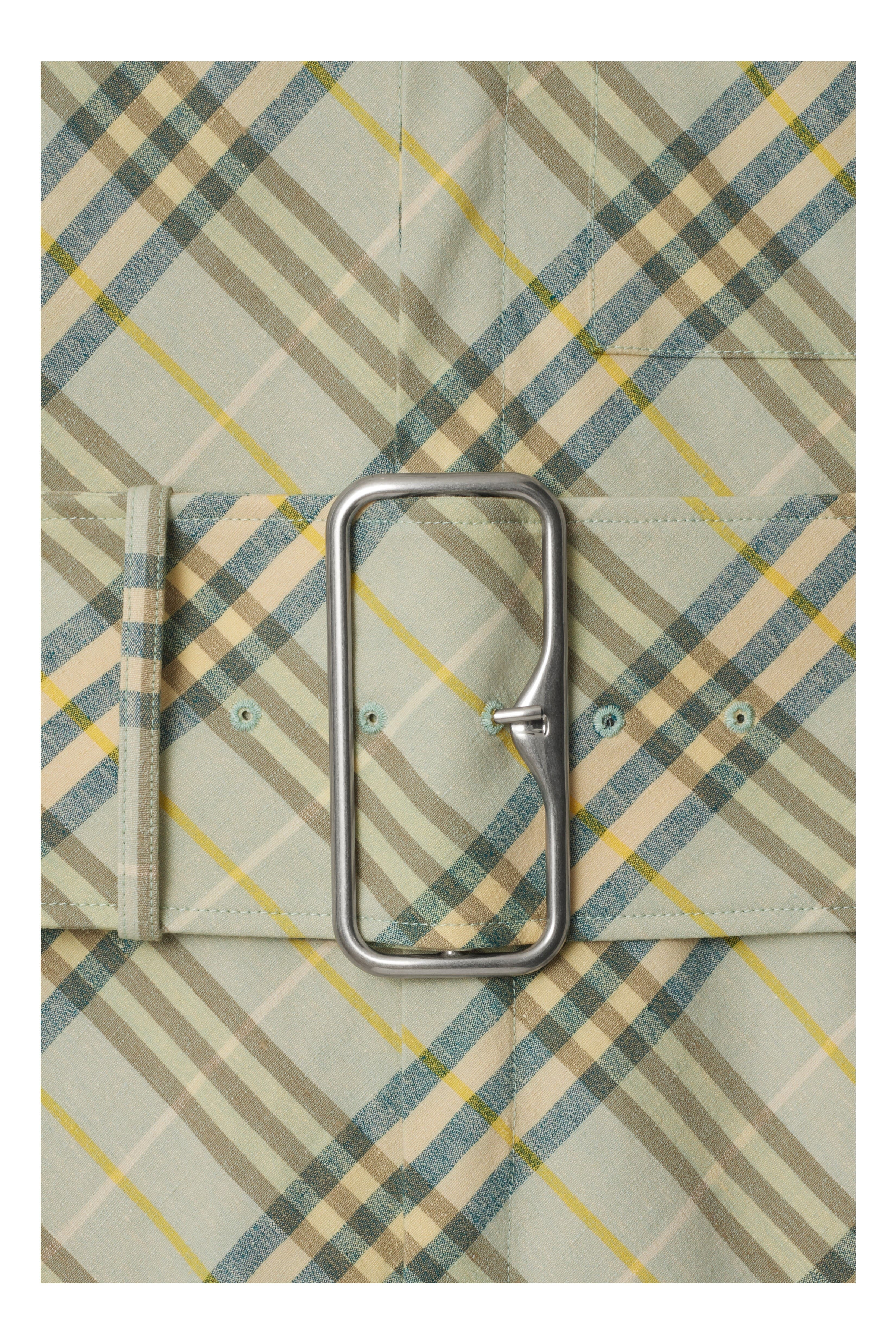 burberry Check Stretch Linen Shirt Dress in Breeze at Nordstrom - 5