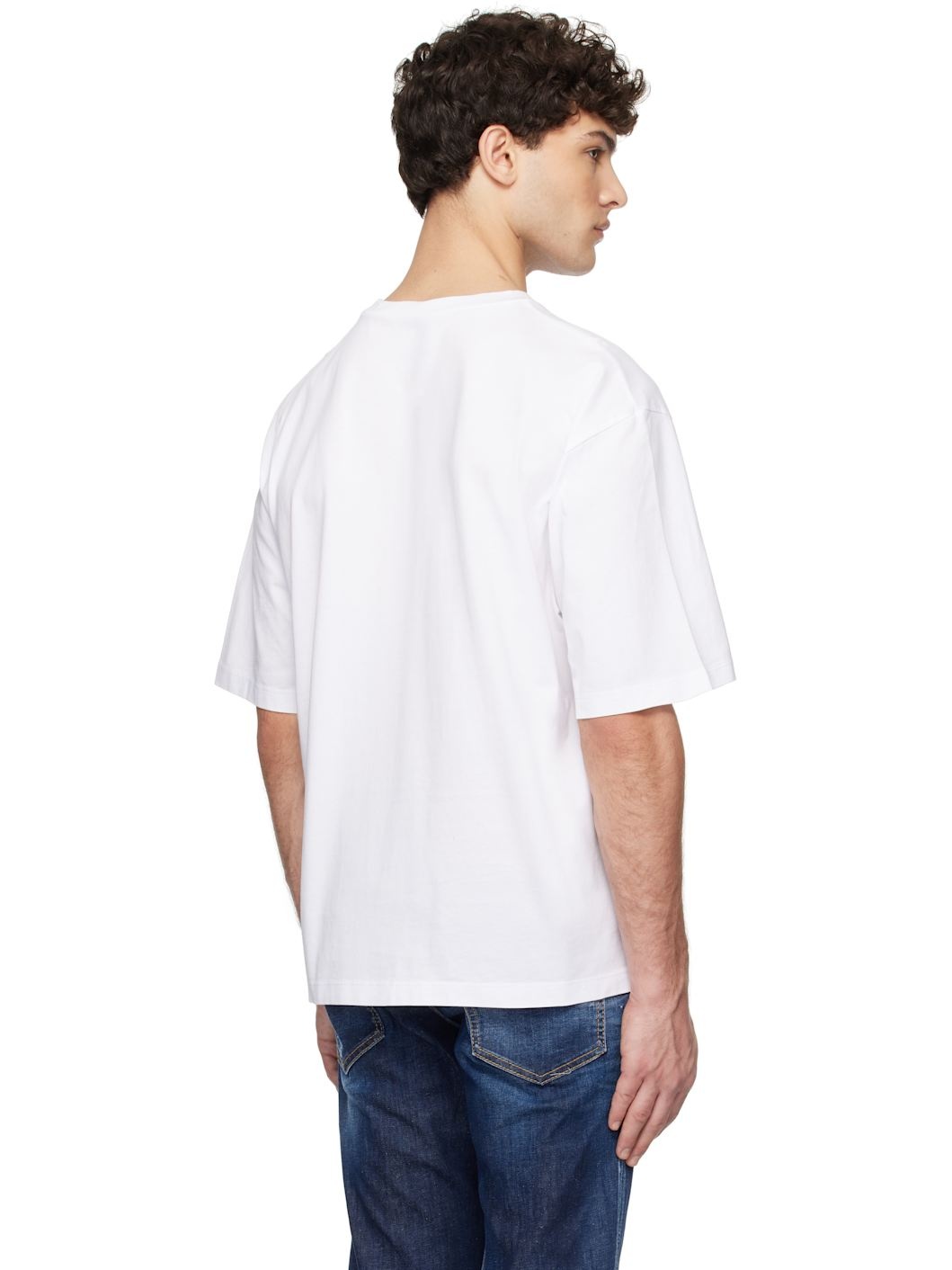 DSQUARED2 White Loose Fit Faded Logo T-shirt | ssense