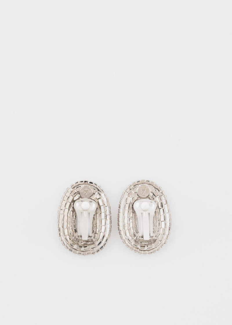 Paul Smith Crystal 'Liquid Sky' Oval Earrings by Hélène Zubeldia outlook