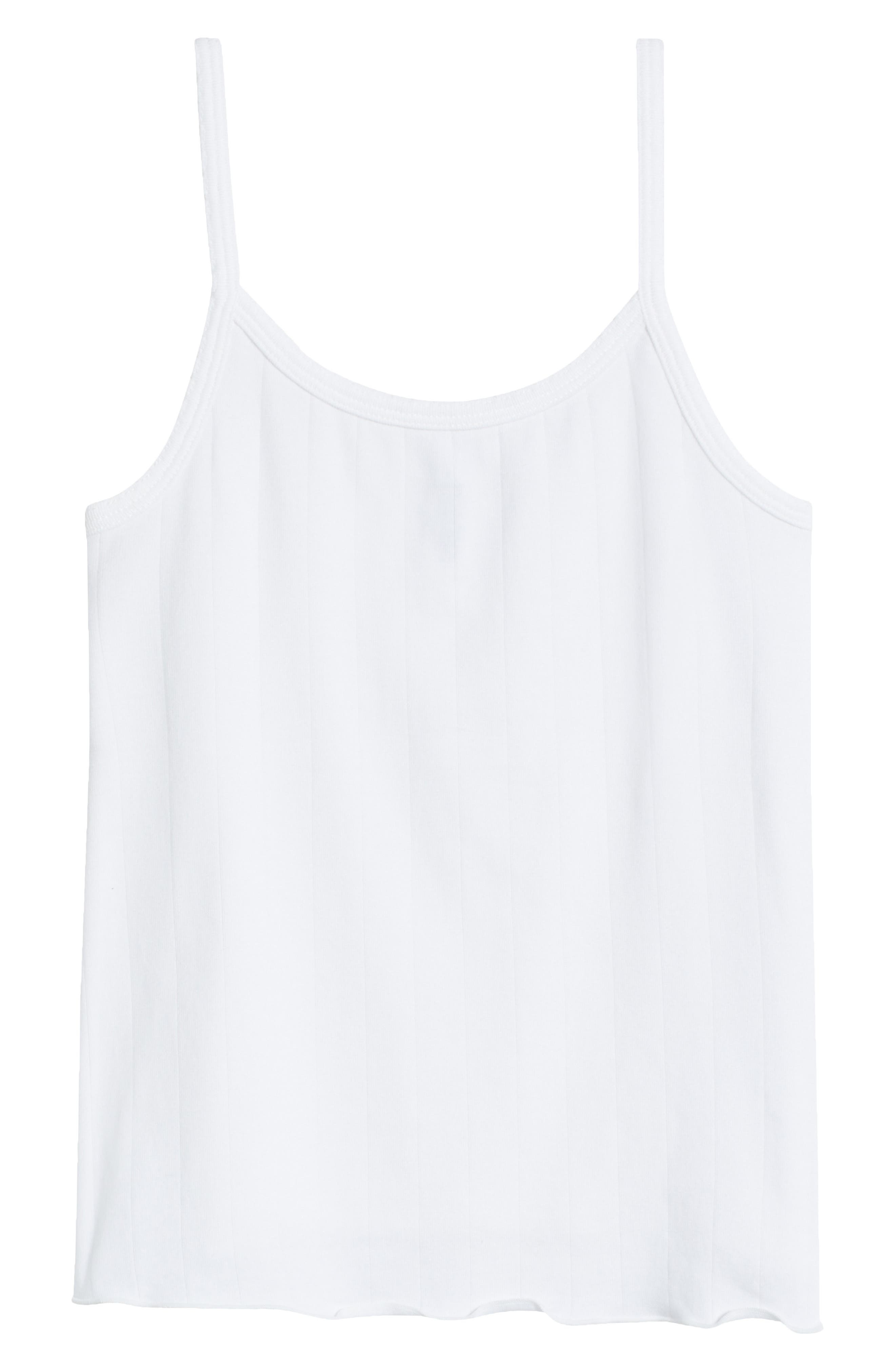 SKIMS Drop Needle Pointelle Long Camisole in Snow at Nordstrom - 4