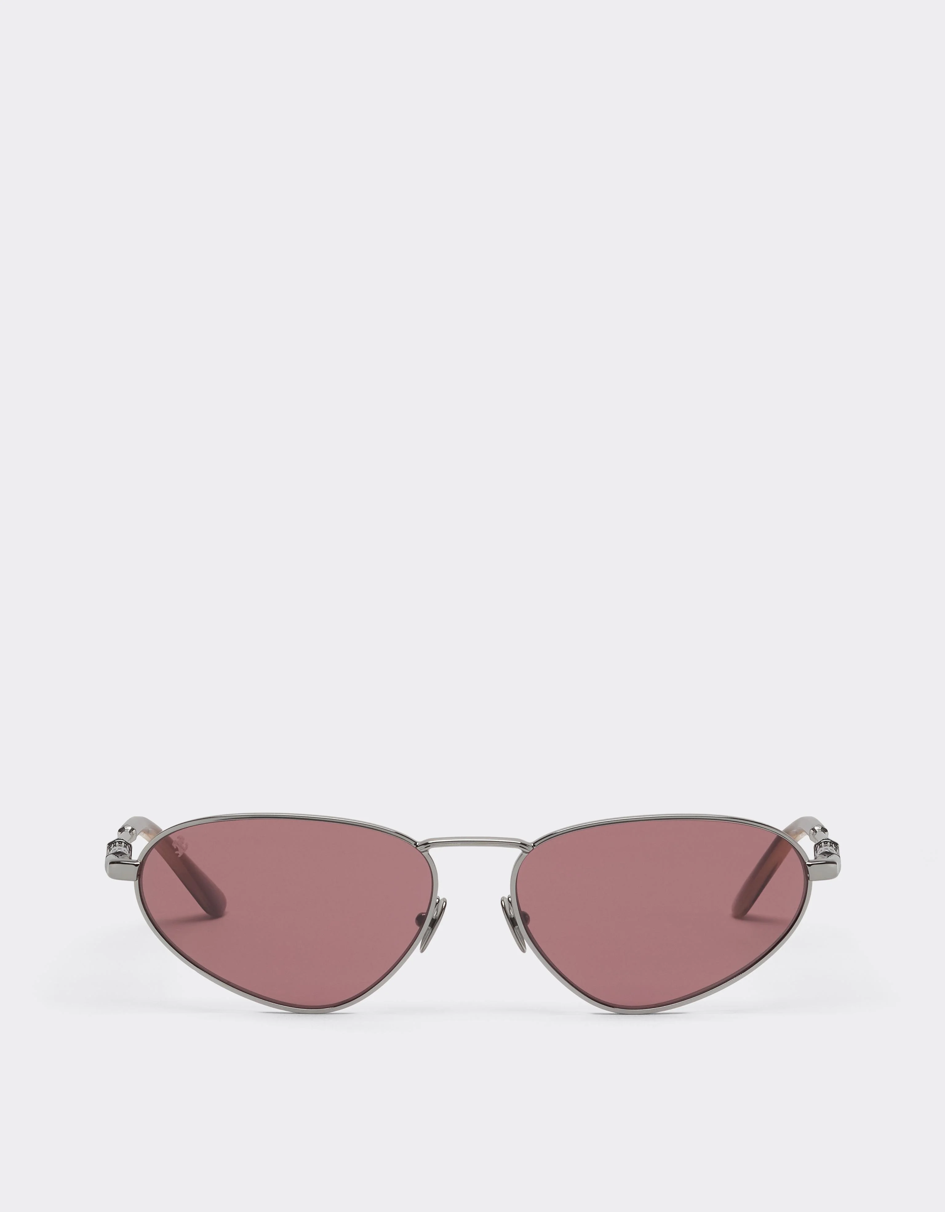 Sunglasses in polished gunmetal metal with exclusive Contrast Pro™ lenses - 1