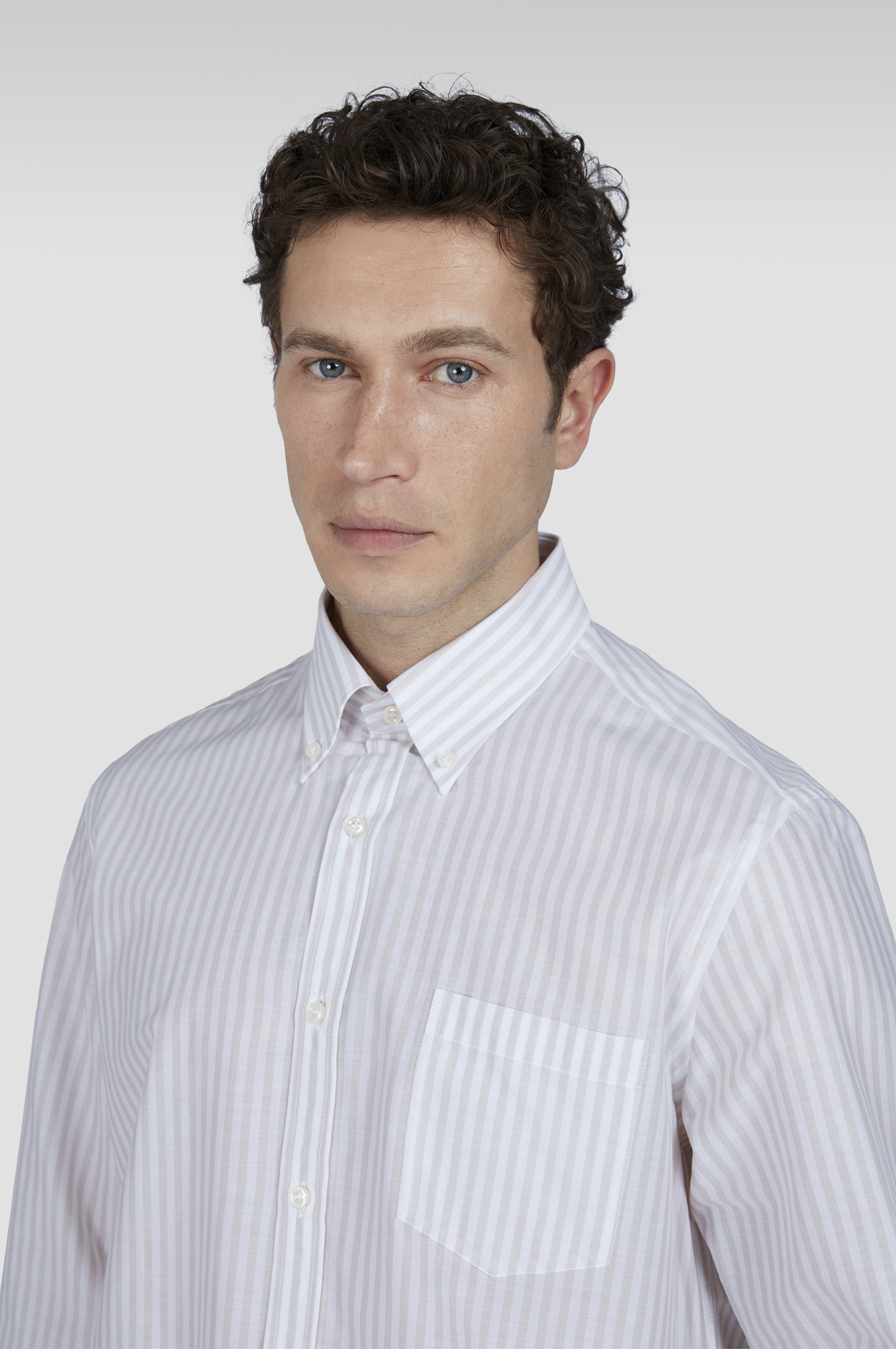 COTTON SHIRT WITH STRIPED PATTERN - 4