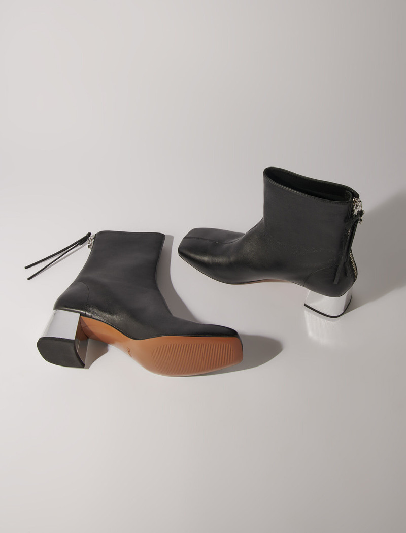 Square-toed leather boots 6
