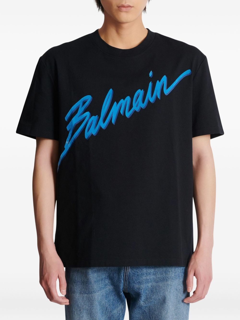 flocked-finish T-shirt - 5