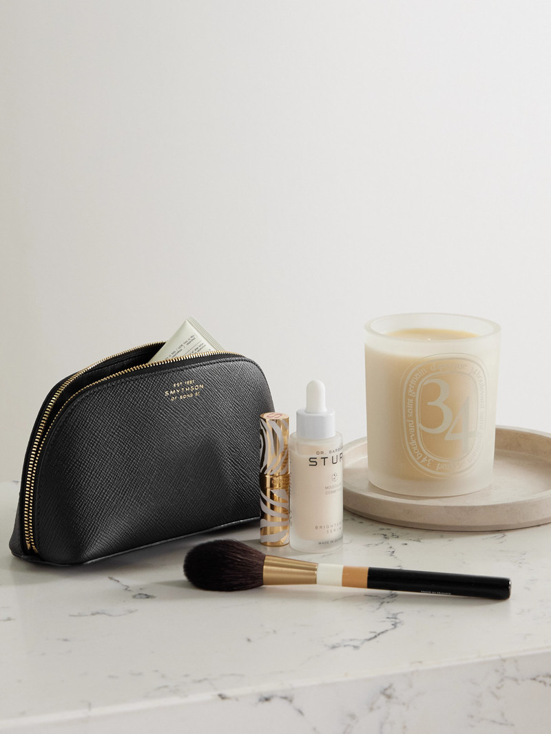 Smythson Panama Textured-leather Cosmetics Case outlook
