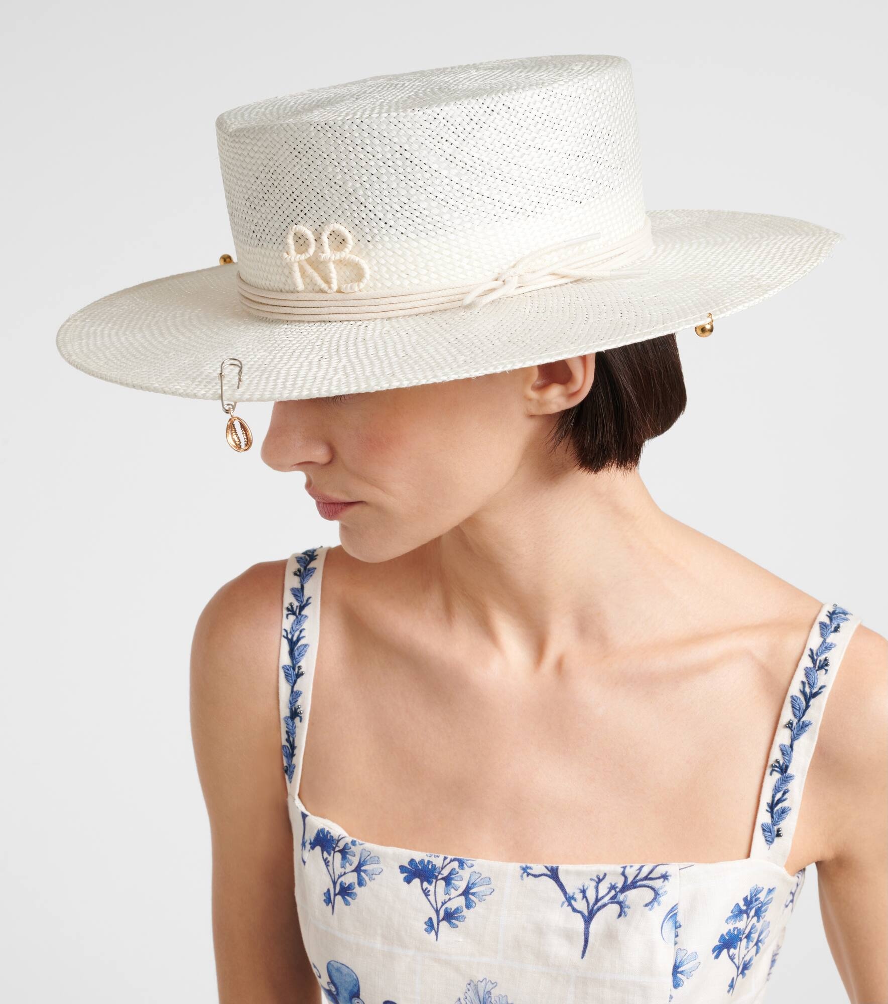 Logo embellished straw hat - 5
