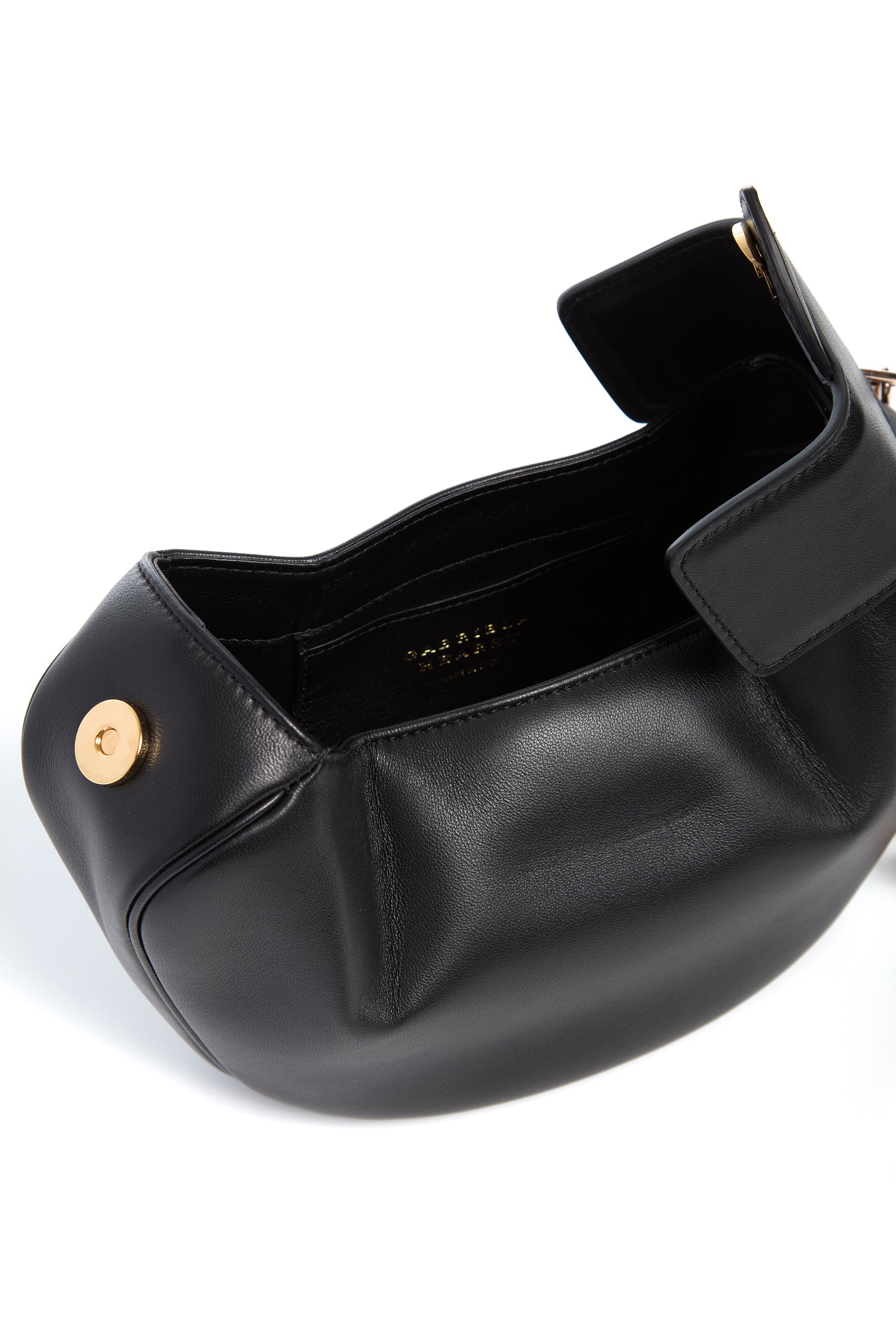 Soft Demi Clutch with Chain in Black Nappa Leather - 4