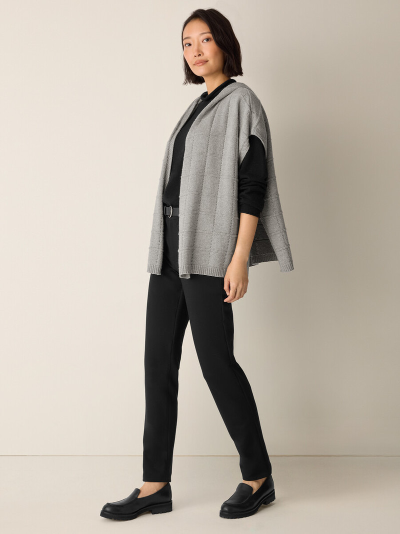 EILEEN FISHER Cotton and Recycled Cashmere Hooded Poncho outlook