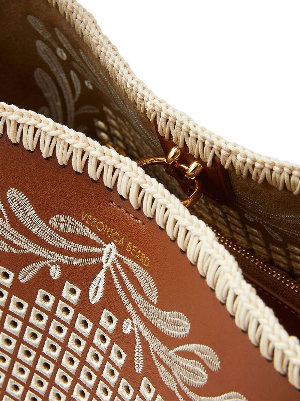 small Eyelet Feedbag embroidered bucket bag - 3