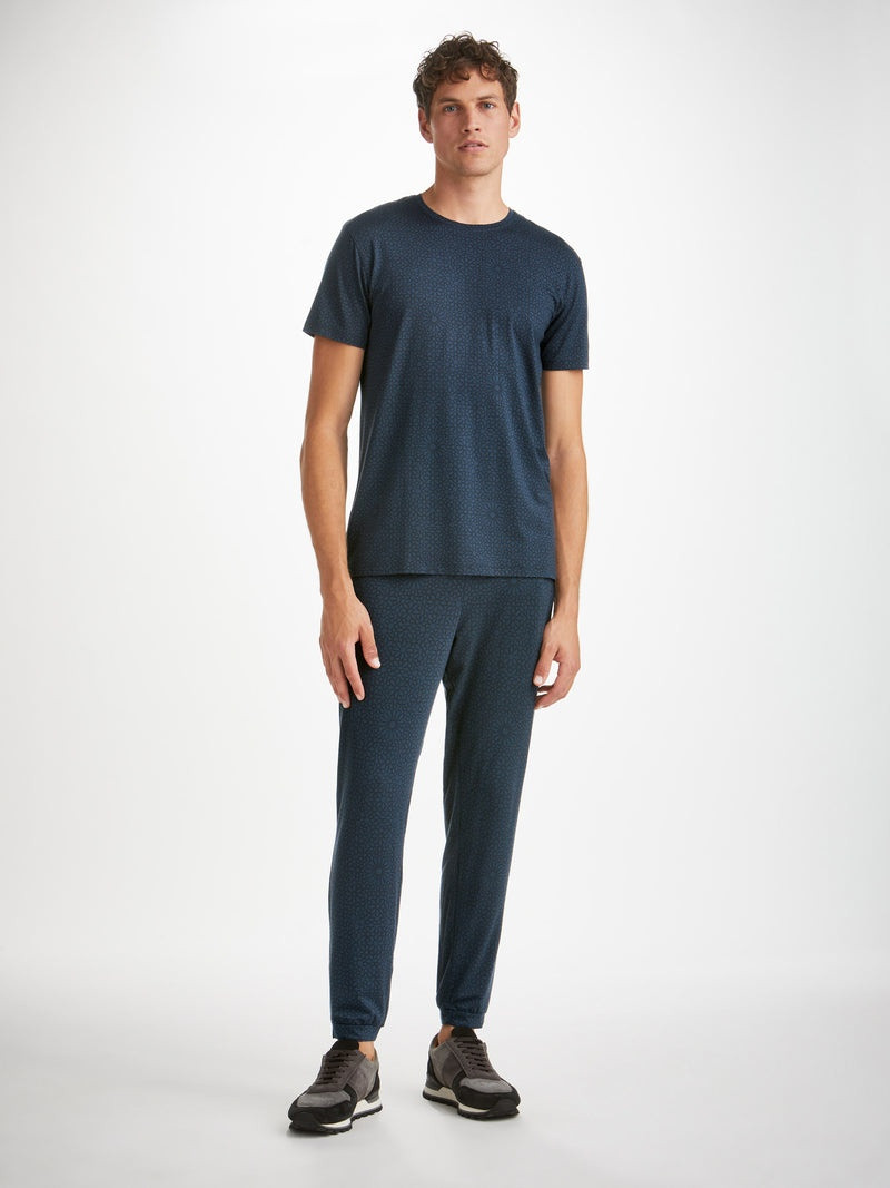 Derek Rose Men's Track Pants London 12 Micro Modal Navy outlook