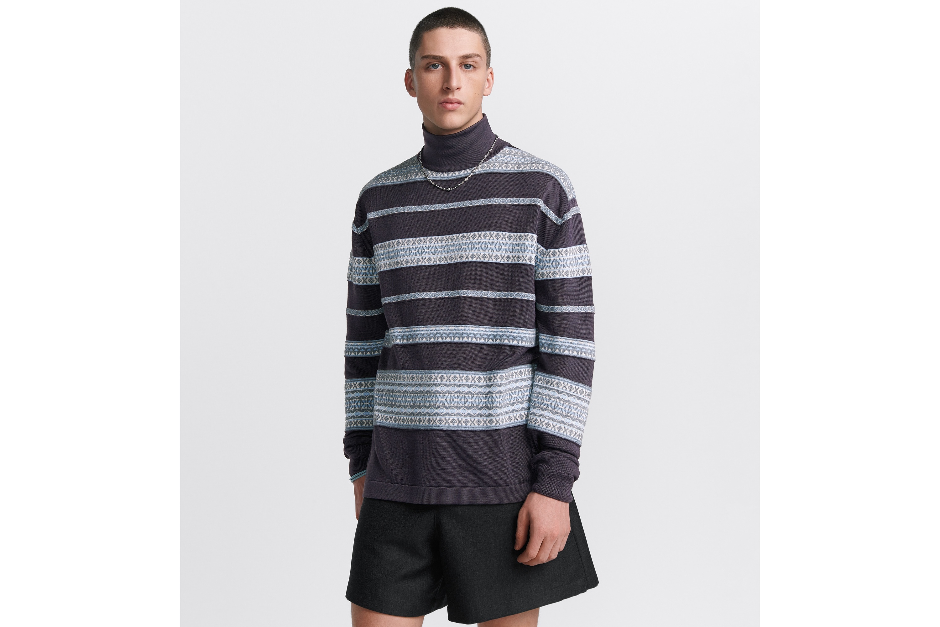 CD Diamond Mock Neck Sweater - 2