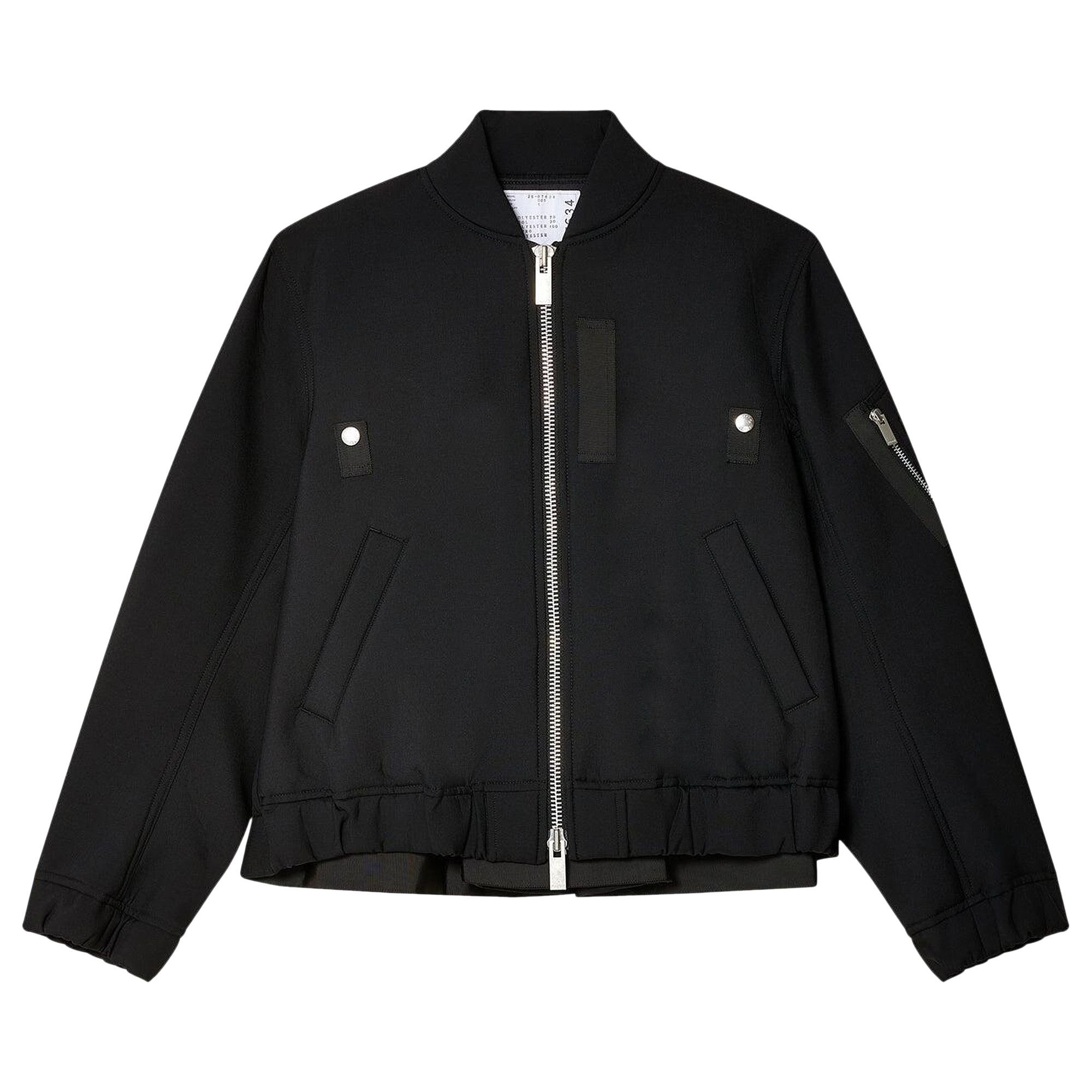 Sacai Suiting Bonding Blouson 'Black' - 1
