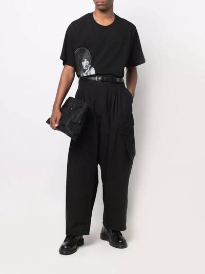 Yohji Yamamoto pleat-detail wide-leg trousers outlook