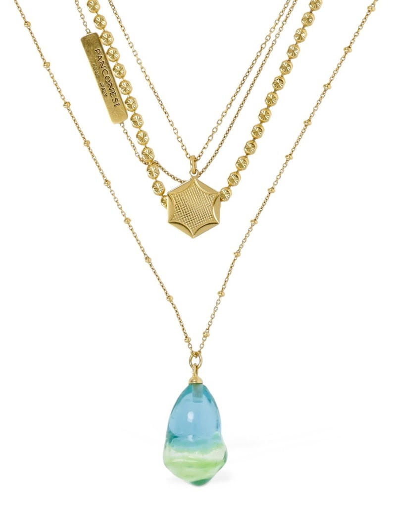 PANCONESI Famiglia multi wire necklace w/ charm outlook
