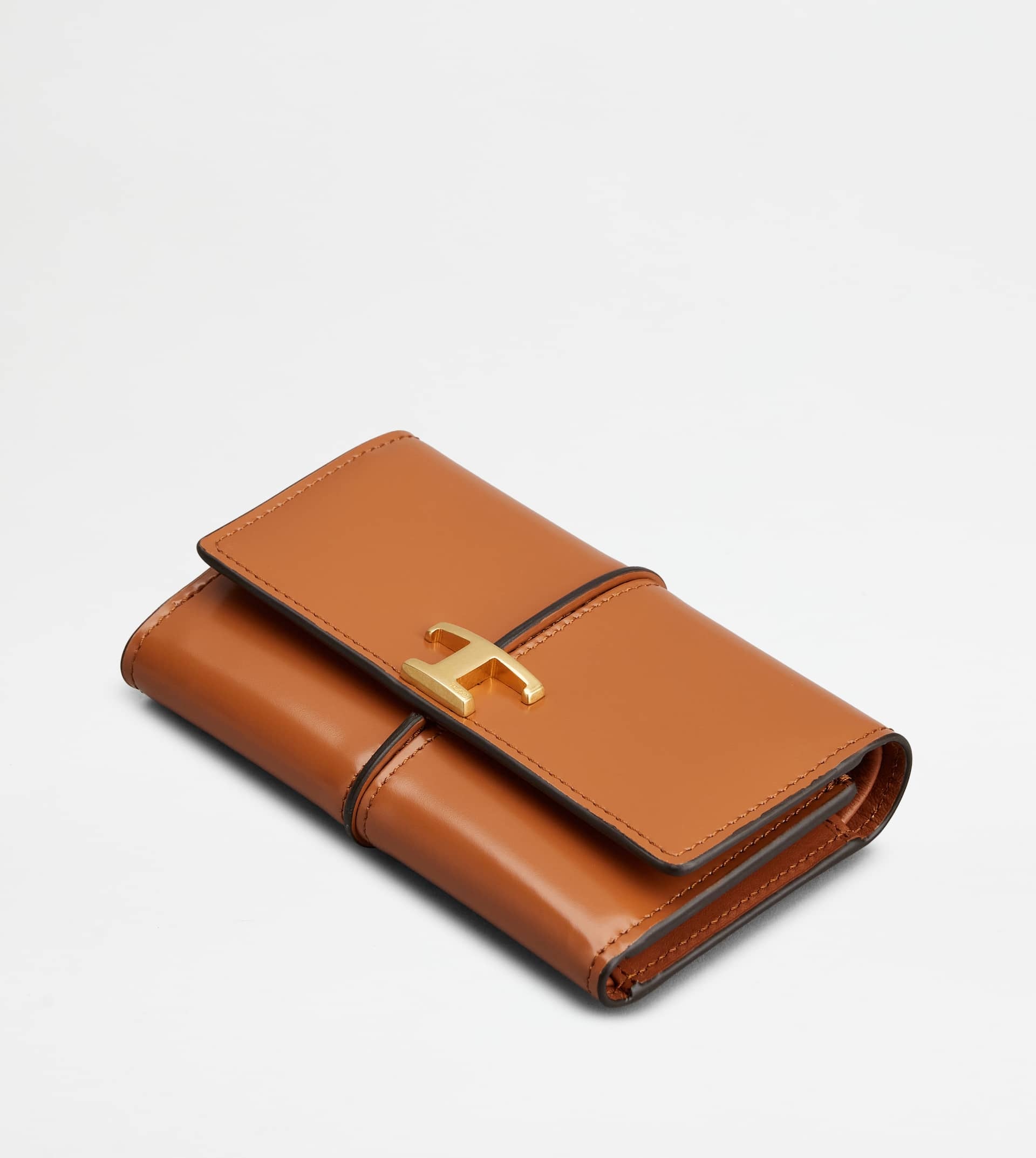 T TIMELESS WALLET IN LEATHER - BROWN - 4